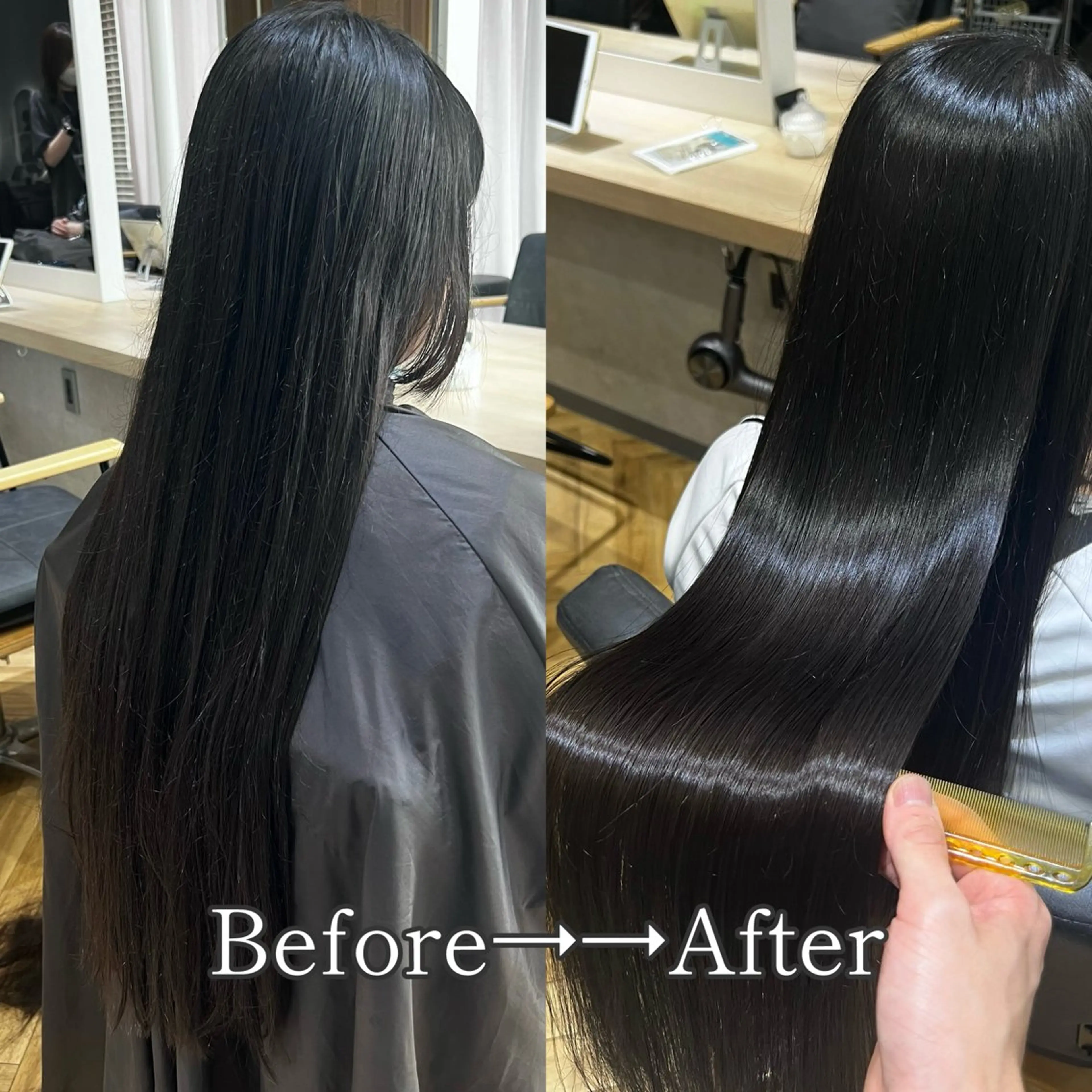 ロング 髪質改善 カット 縮毛矯正 トリートメント 松田卓也🌟髪質改善 🌟縮毛矯正🌟艶髪のヘアスタイル