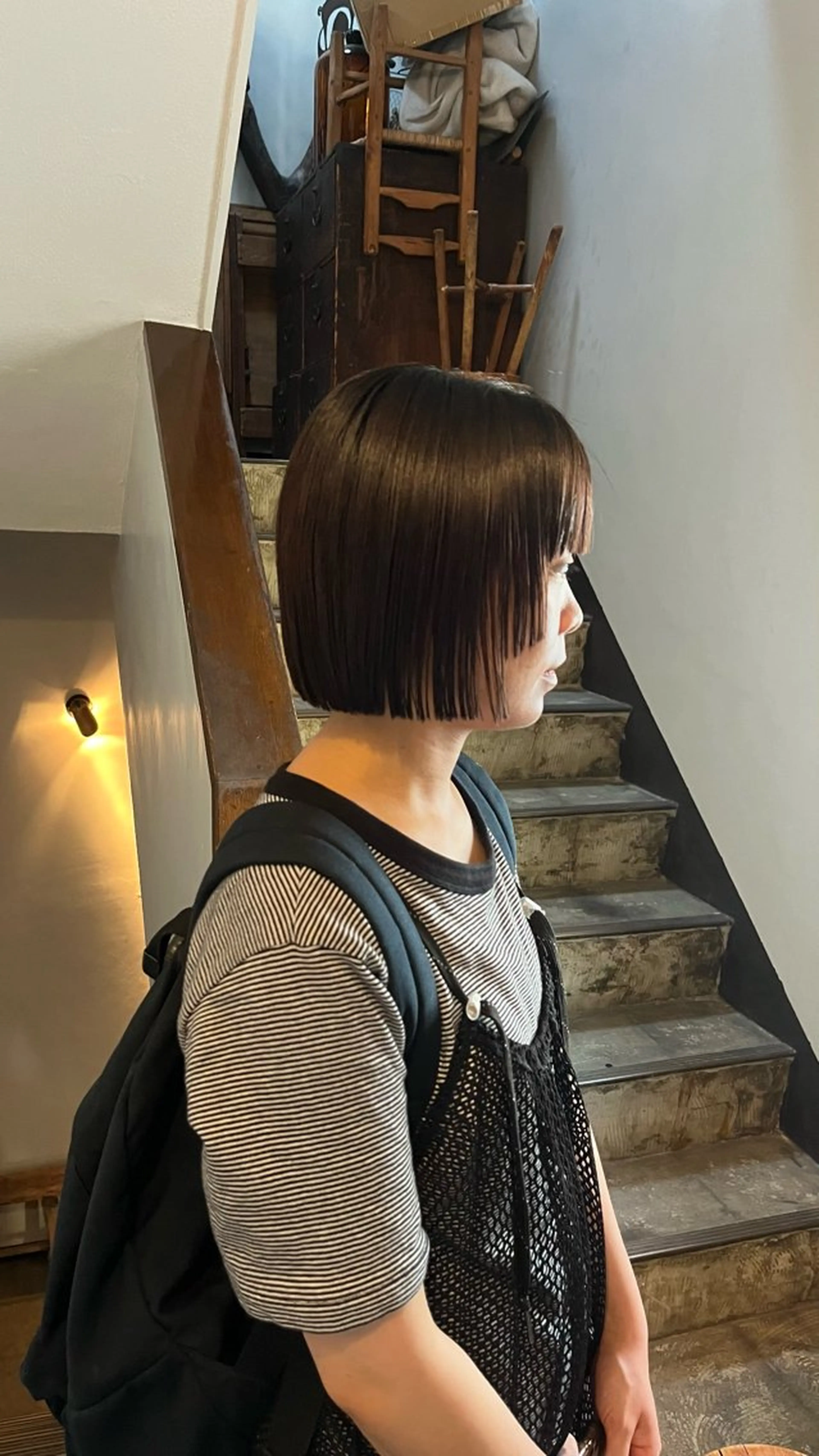 ショート パーマ 縮毛矯正 前川 華恋 / room3のヘアスタイル