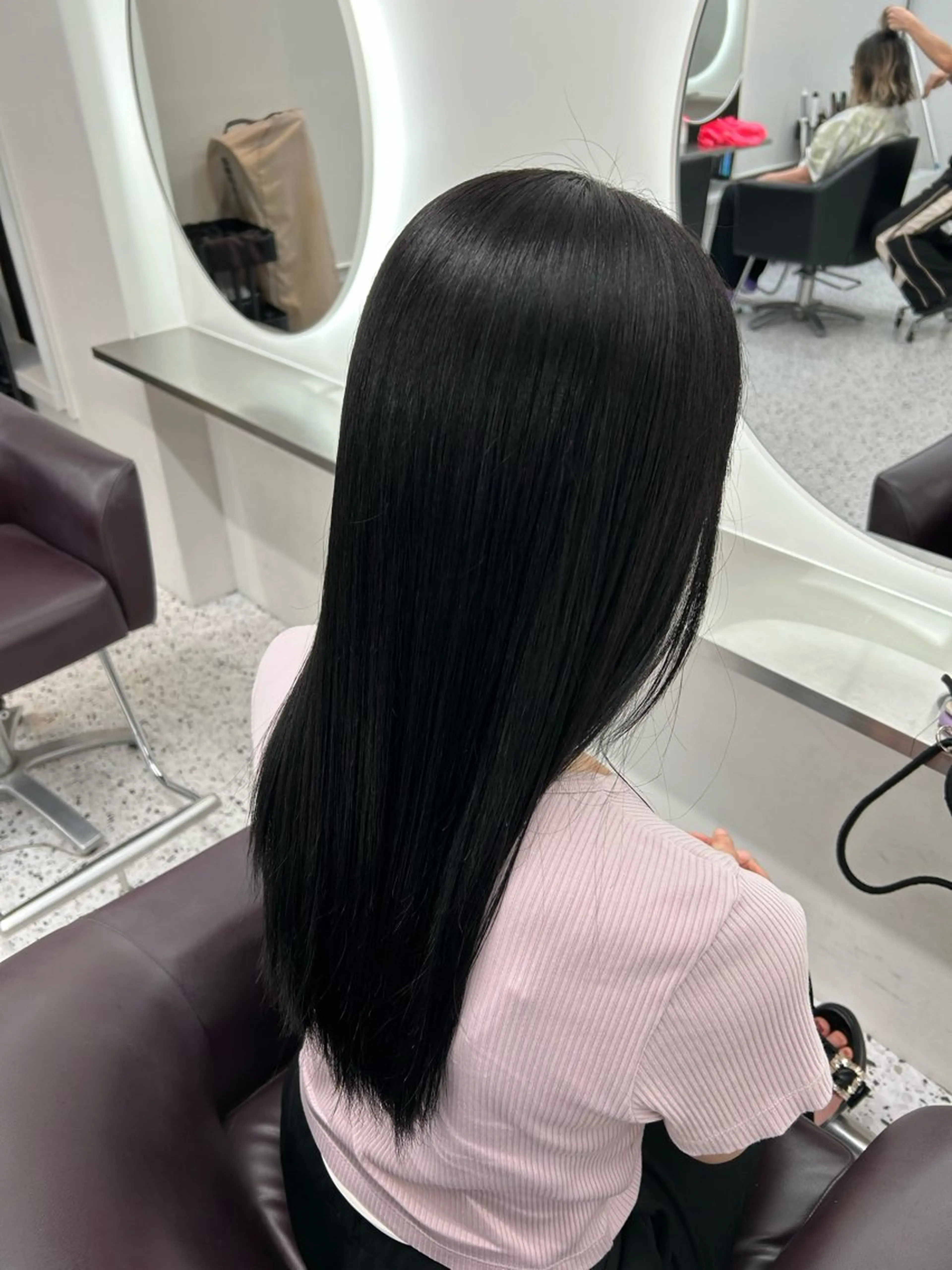 ロング カラー ヘアアレンジ 黒髪 透明感カラー 🫧レイヤー／透明感 🫧Ryuseiのヘアスタイル