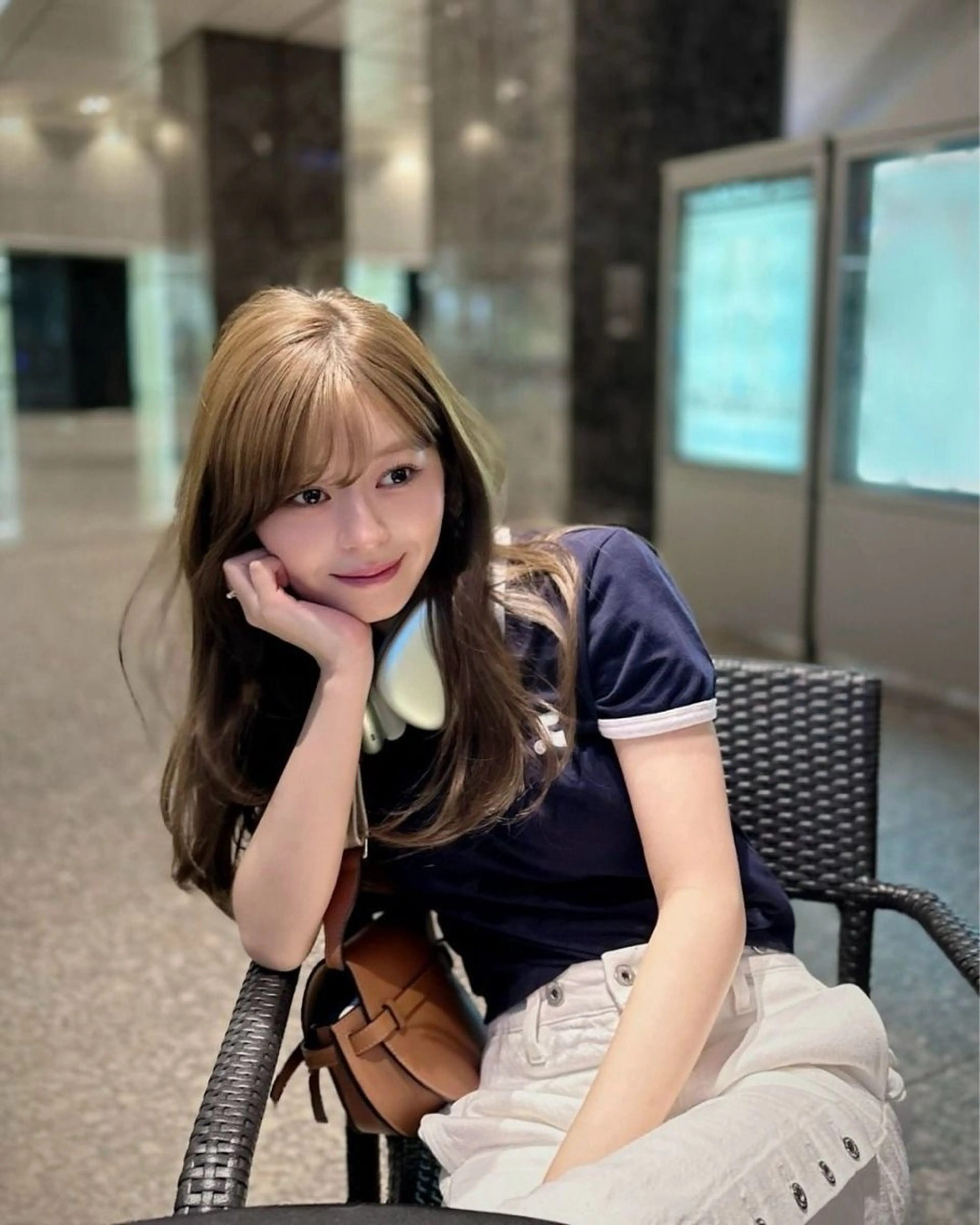 ロング カラー カット ヘアカラー トリートメント 莉乃/縮毛矯正/髪質 改善/艶カラーのヘアスタイル