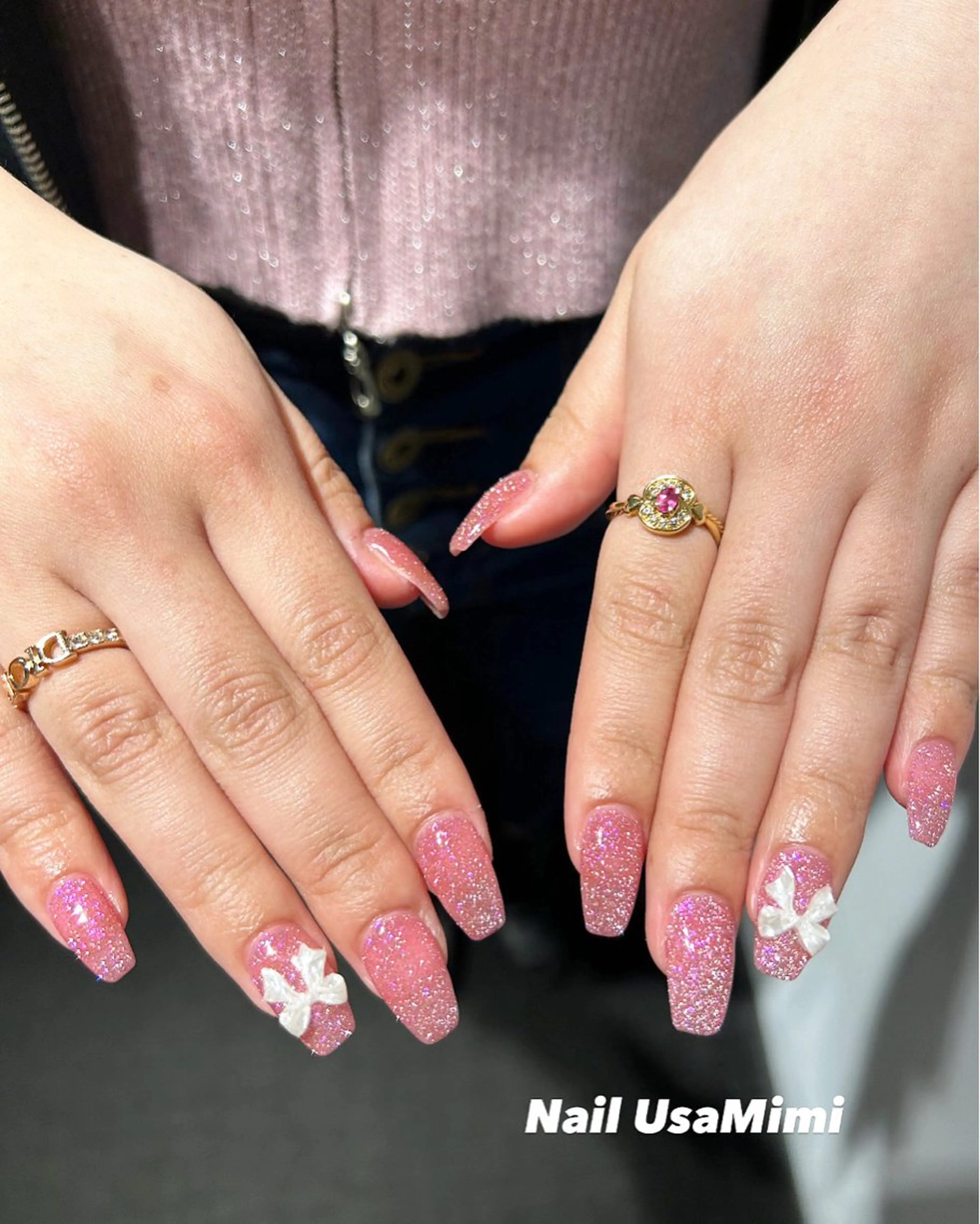 ネイル アートネイル オーロラネイル チークネイル フレンチネイル ジェルネイル ハンドネイル 本町NailUsa Mimi RIKOのネイルデザイン