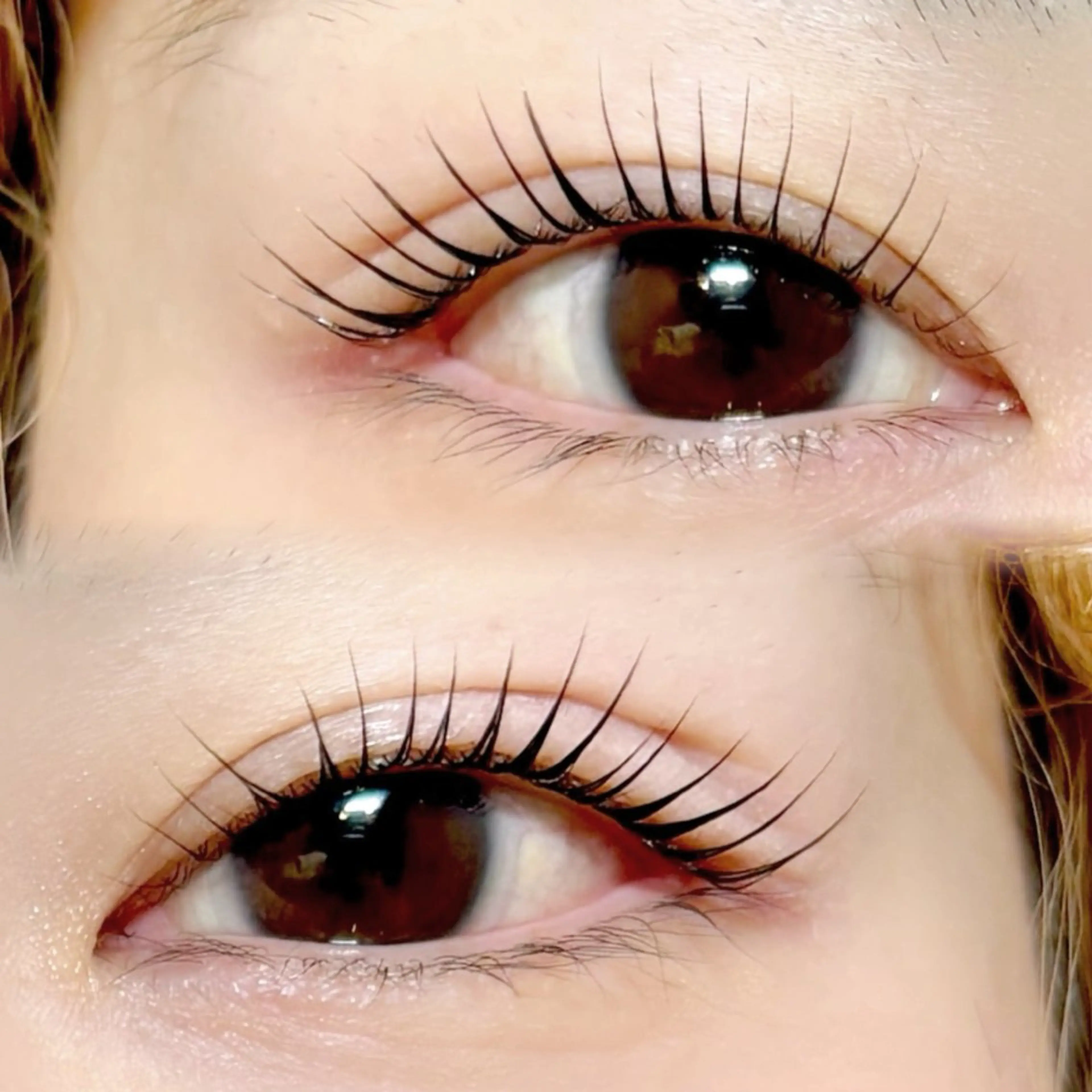 マツエク・マツパ ナチュラル パリジェンヌラッシュリフト まつげパーマ 一重×まつ毛パーマ 表参道eyelist KONOMIのマツエク・マツパデザイン