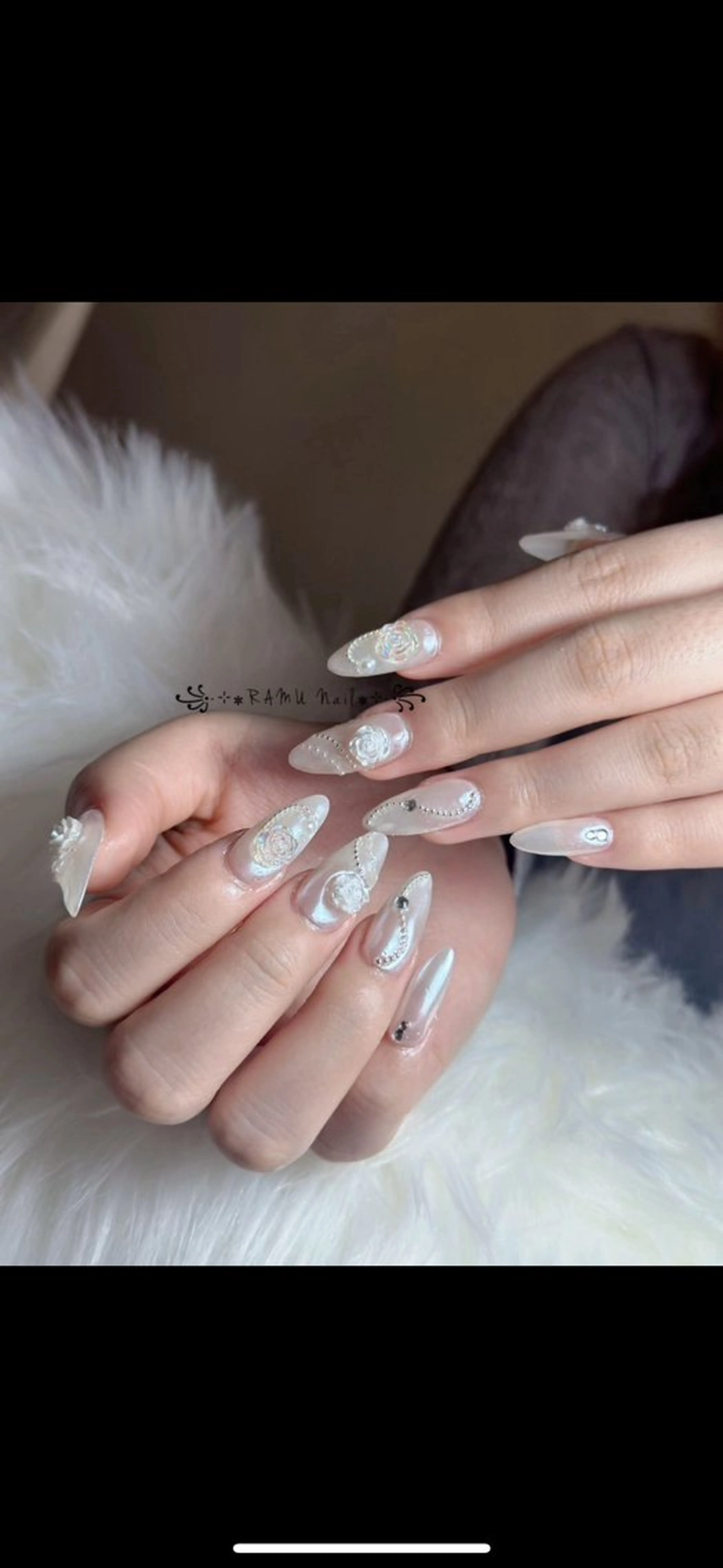 ネイル フレンチネイル 韓国ネイル シンプルネイル ワンホンネイル 冬ネイル ハンドネイル RAMU Nail 恵比寿店のネイルデザイン