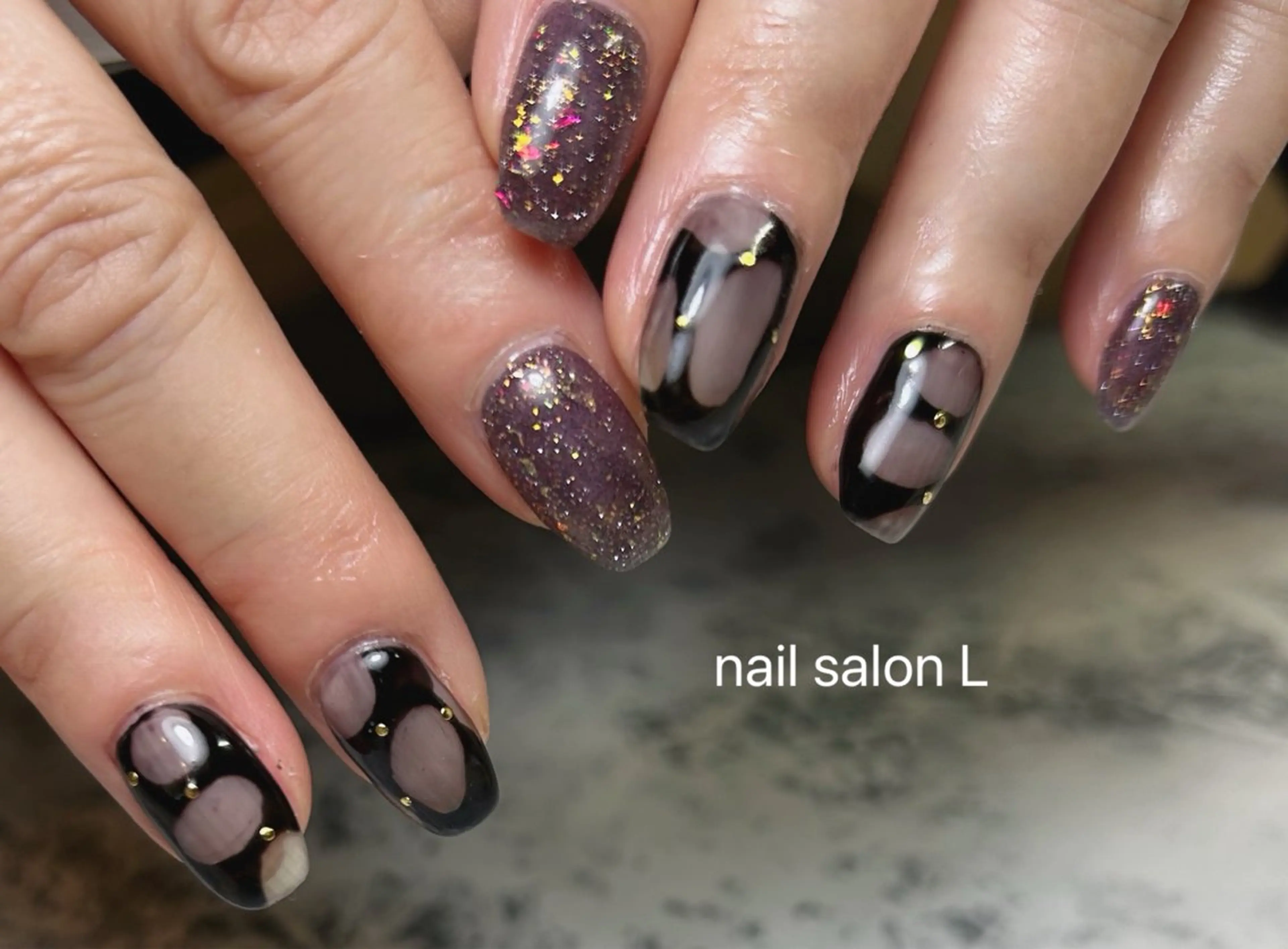 ネイル フラッシュネイル ハンドネイル 吉川市 ネイルサロンLのネイルデザイン