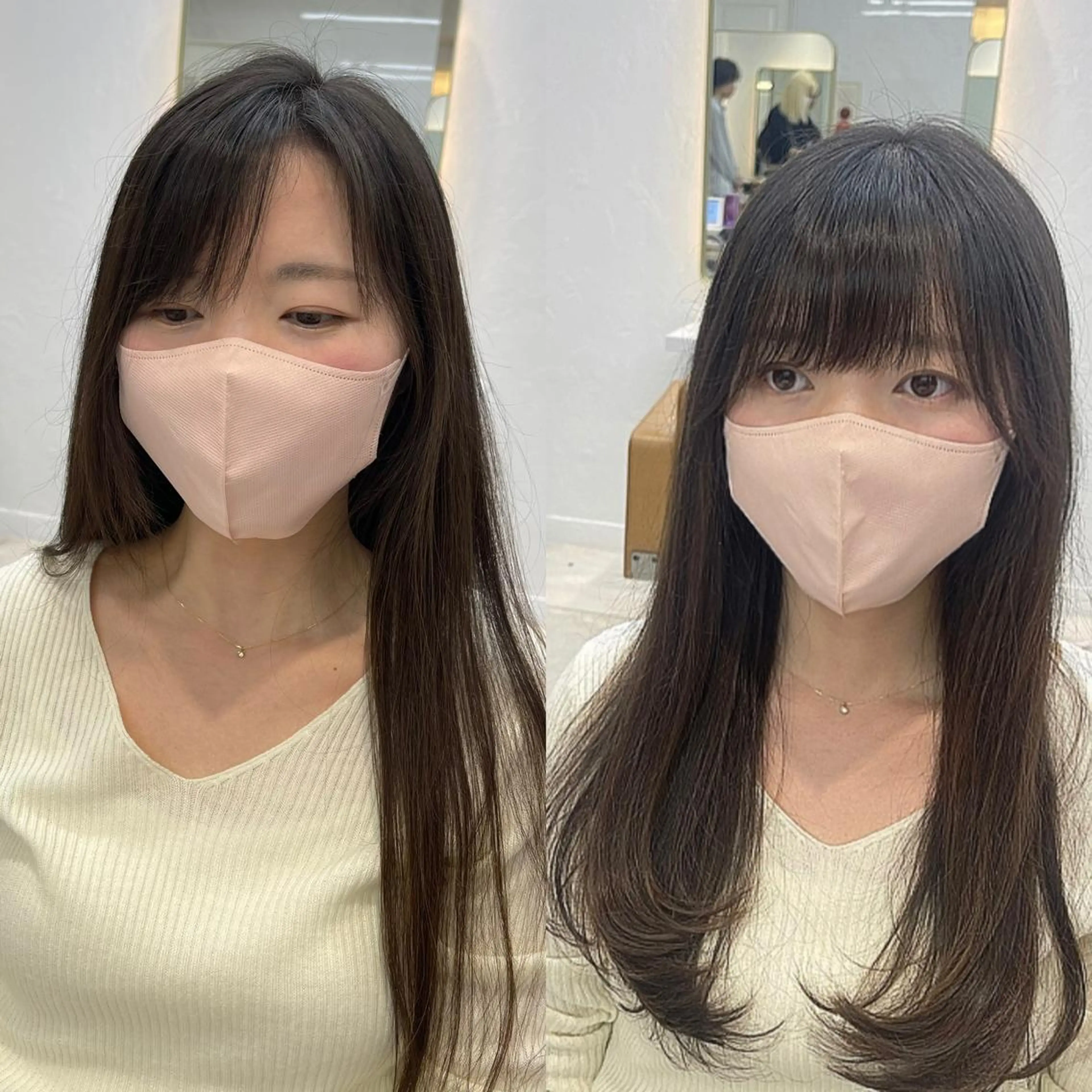 ロング 中顔面短縮 顔まわり新田大翔のヘアスタイル