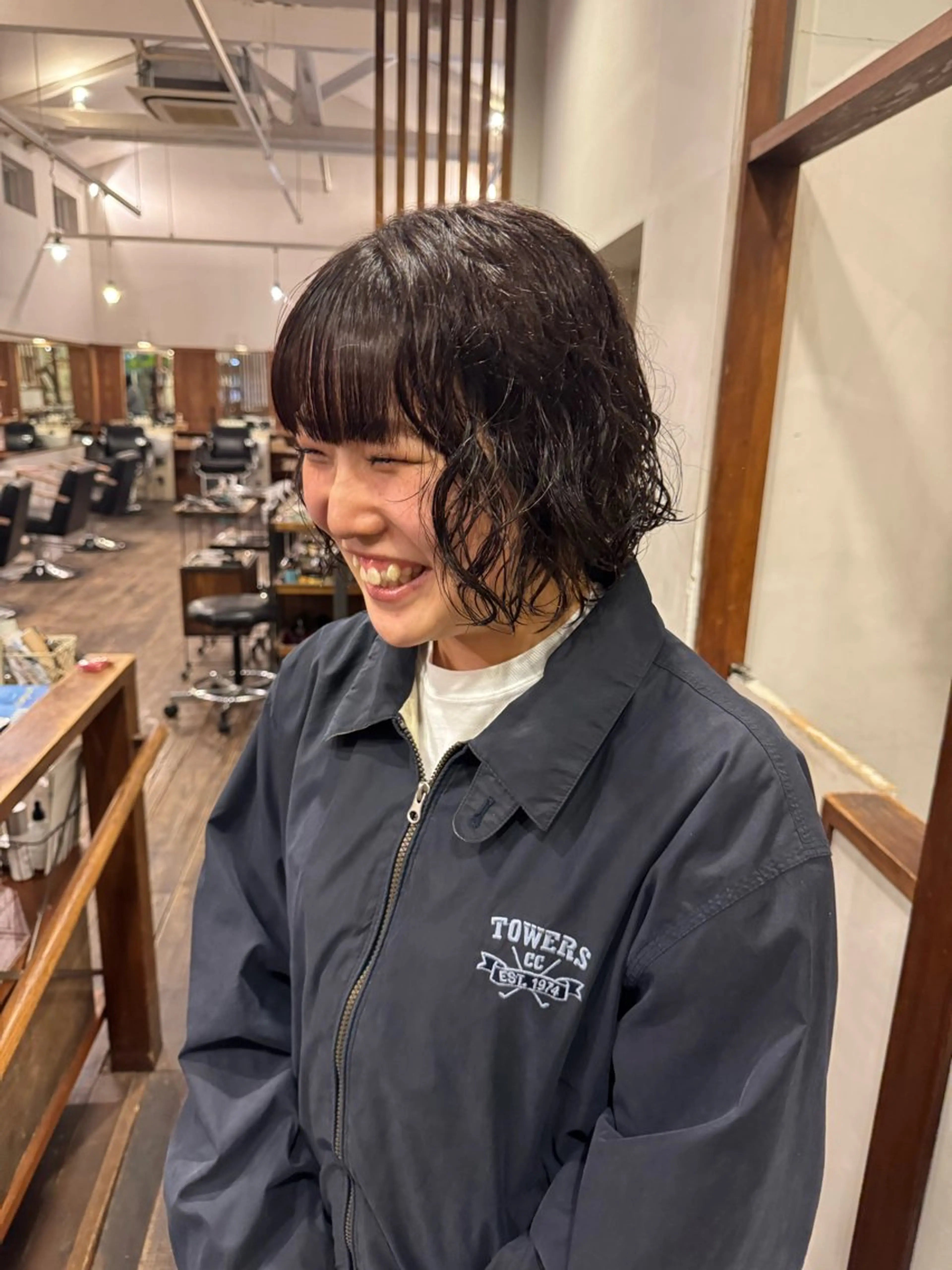 ミディアム パーマ カット パーマ MOK大阪梅田店 Asahiのヘアスタイル