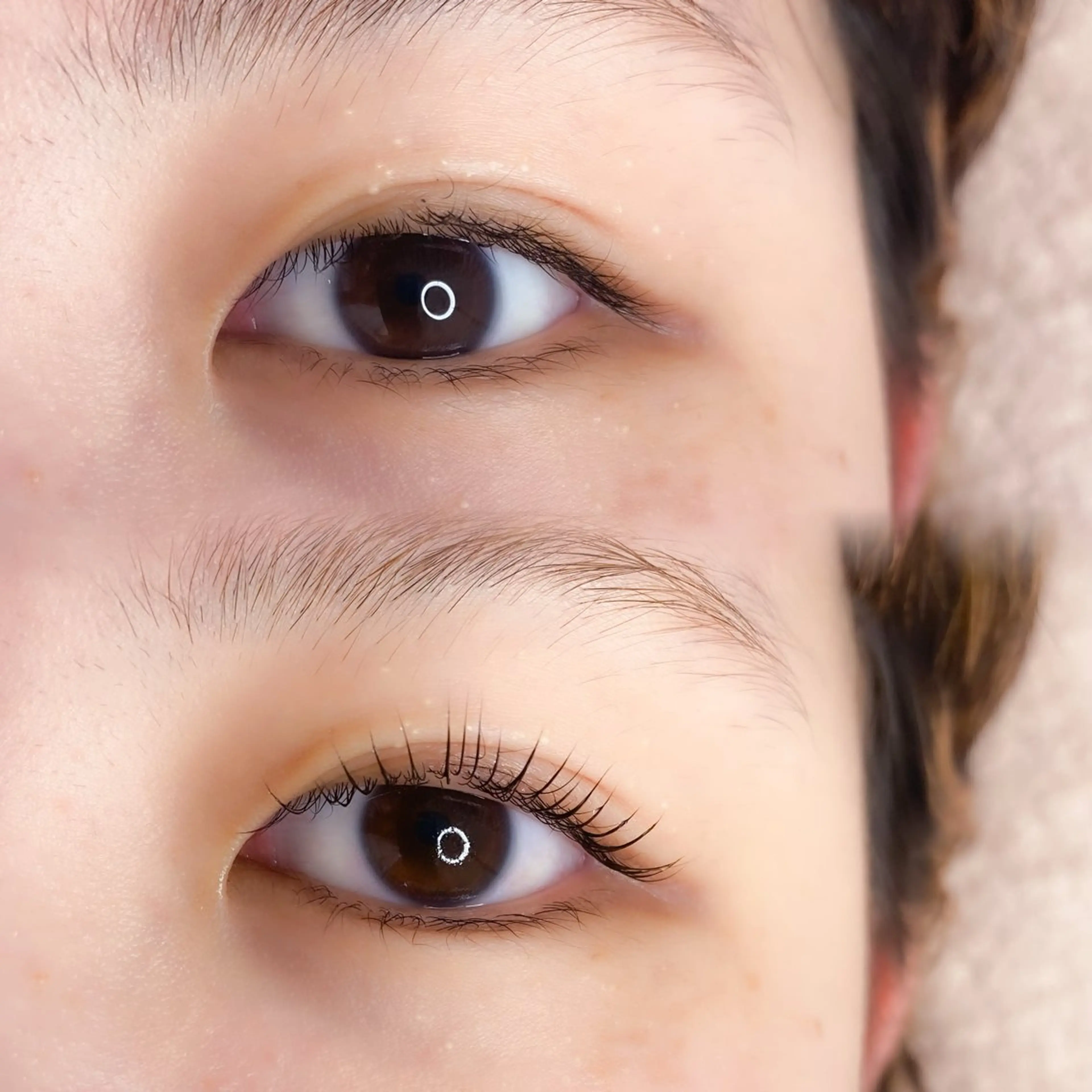 マツエク・マツパ ナチュラル パリジェンヌラッシュリフト まつげパーマ 下まつげエクステ 一重×まつ毛パーマ マツパ U too e's MANAE🌼のマツエク・マツパデザイン