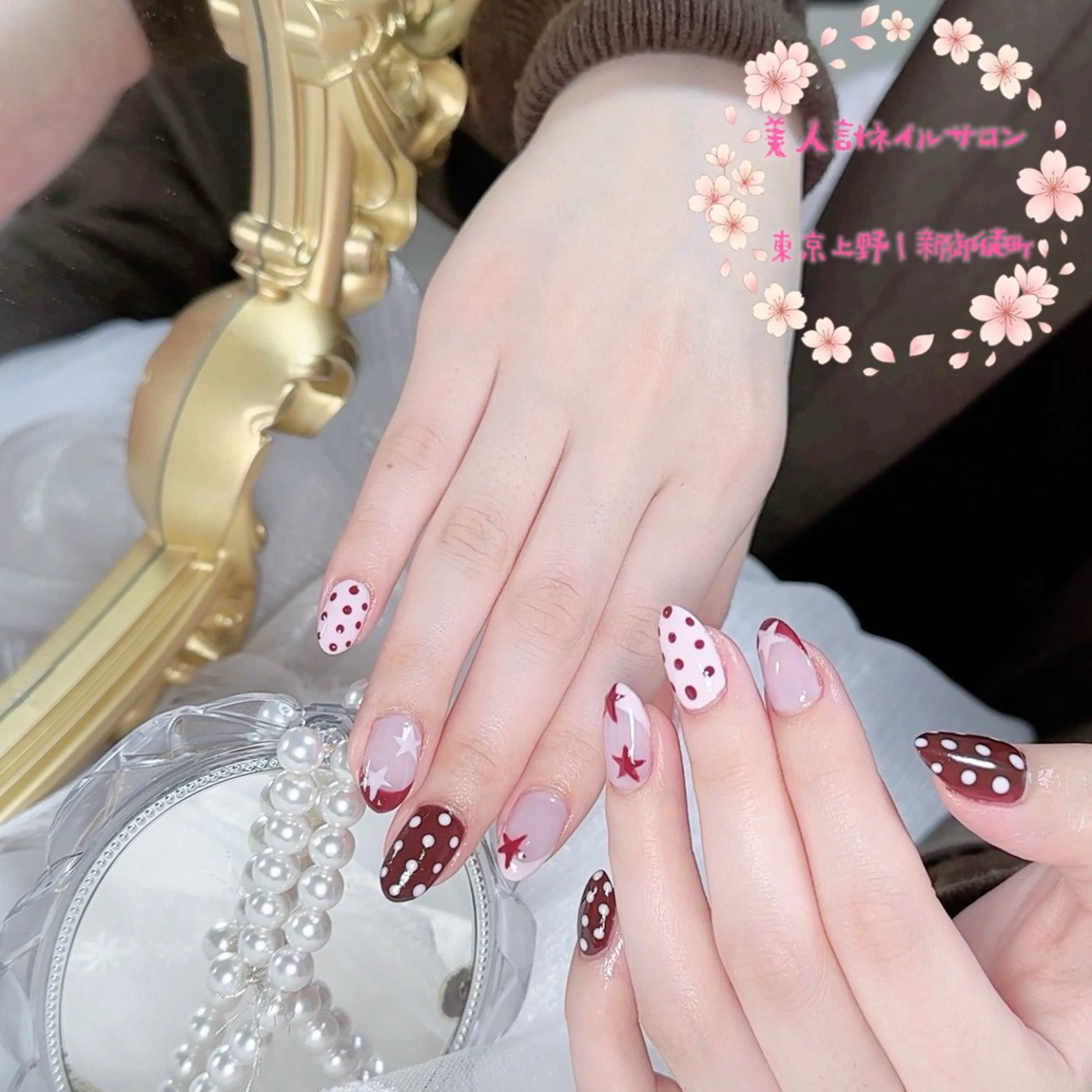 ネイル アートネイル ドット ハンドネイル 美人計ネイルサロン所属・中山 美月のネイルデザイン