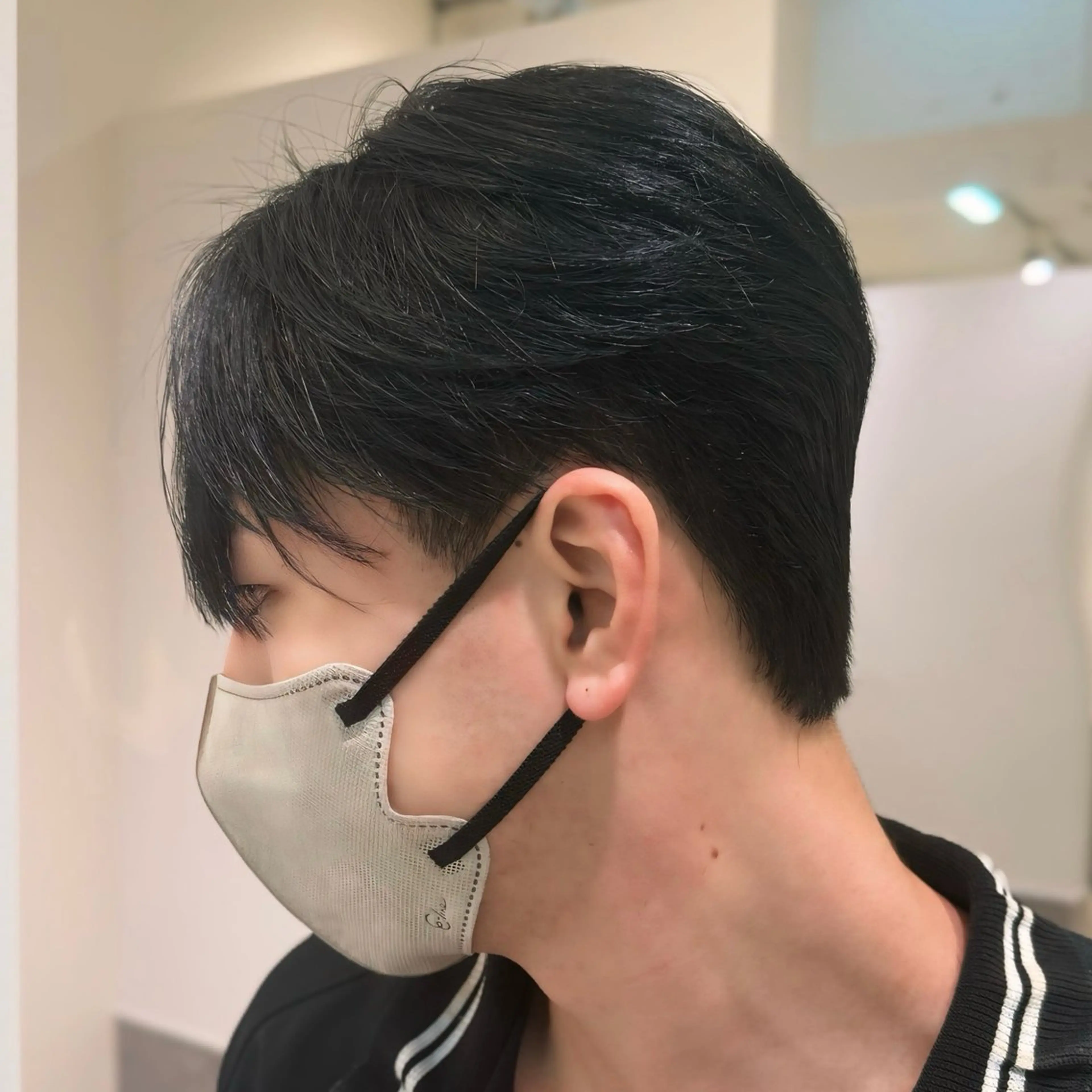 メンズ センターパート ダウンパーマ フェザーパーマ メンズ韓国風 マッシュ カット 縮毛矯正 センターパート特化/ メンズカット/ヒロキのヘアスタイル