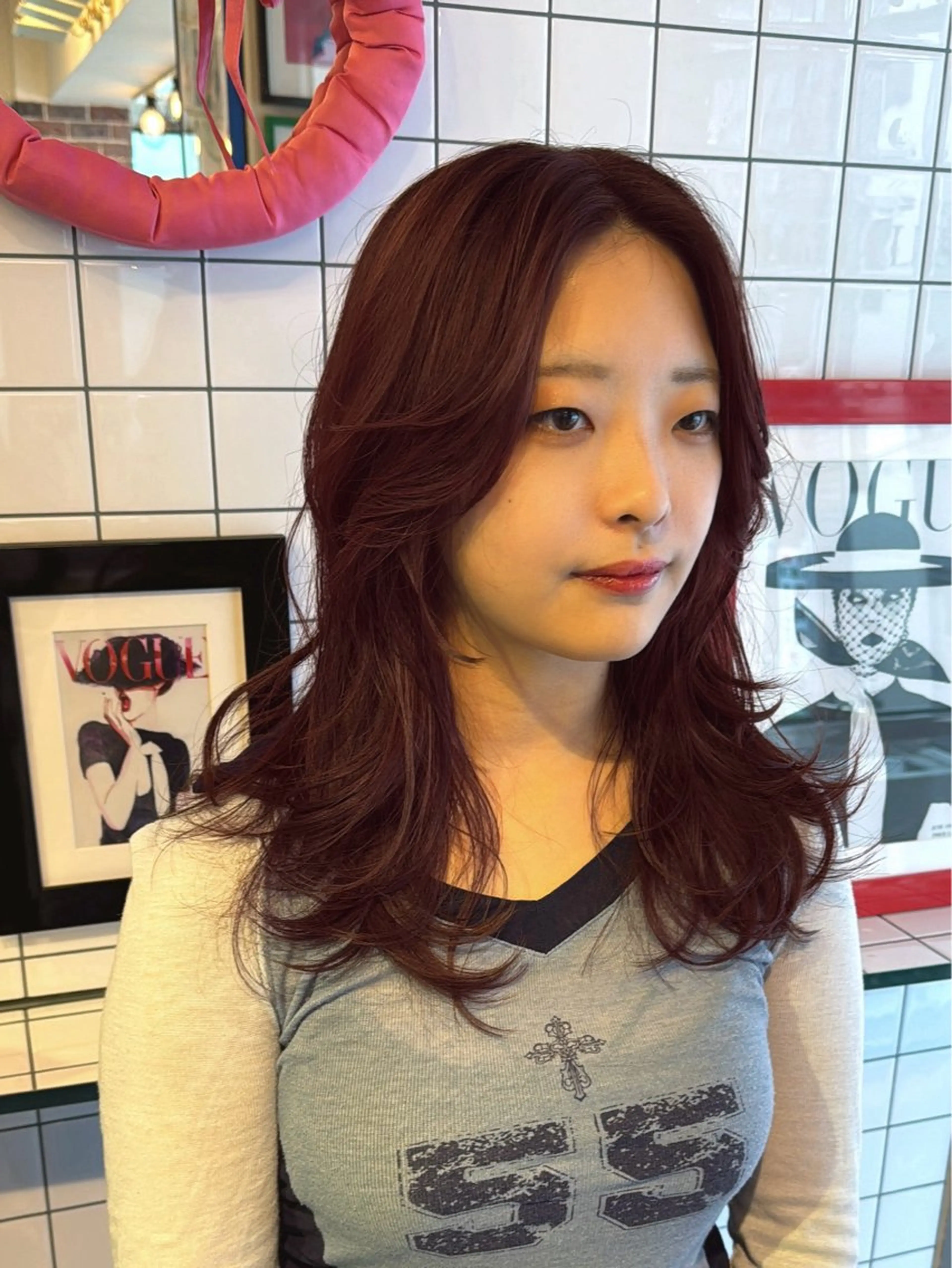 セミロング カラー カット ヘアカラー トリートメント ウルフレイヤー エクステ/kokiのヘアスタイル