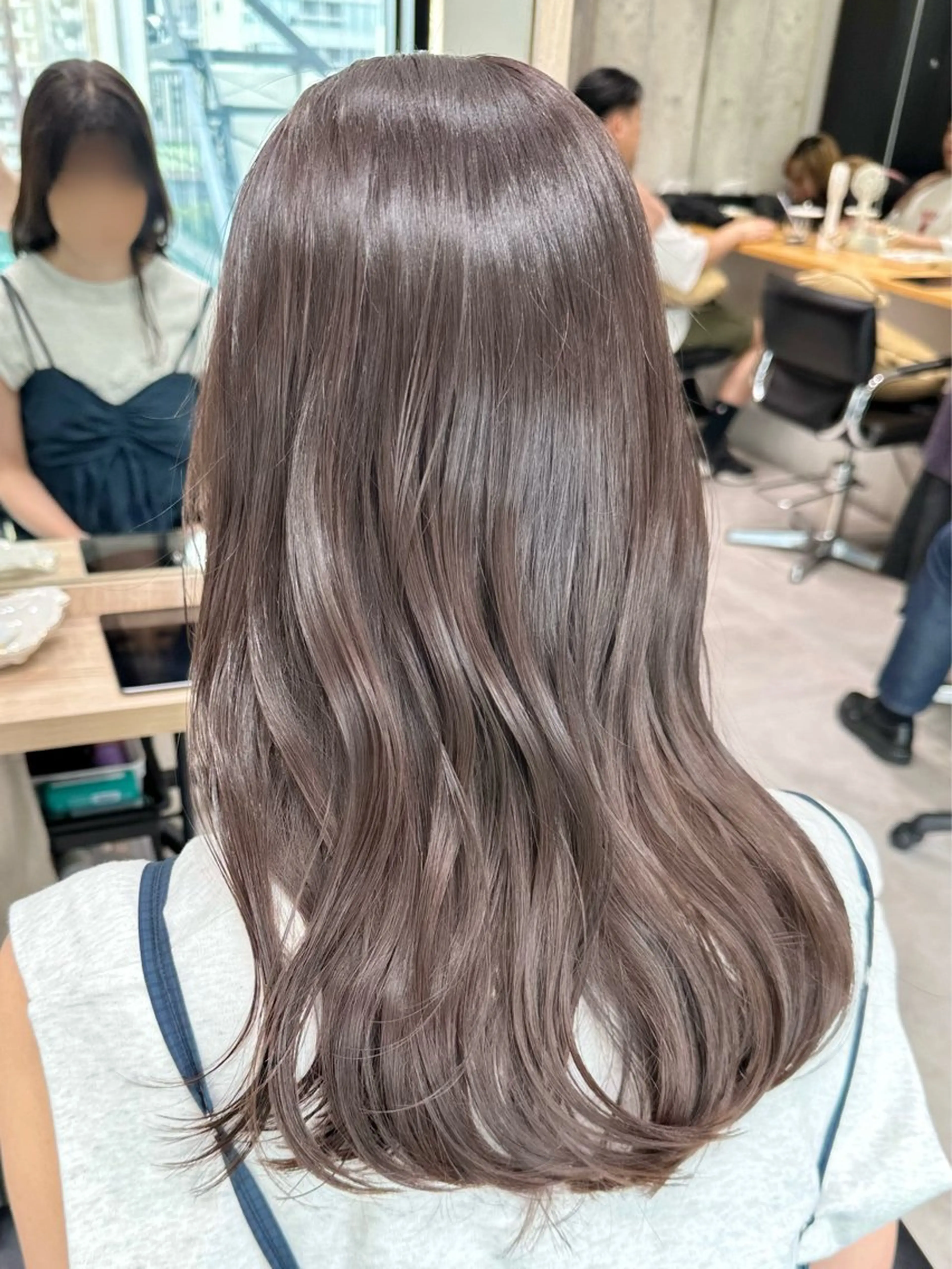 セミロング カット ヘアカラー トリートメント ✨透明感カラー/縮毛 恵比寿HAYATO✨のヘアスタイル