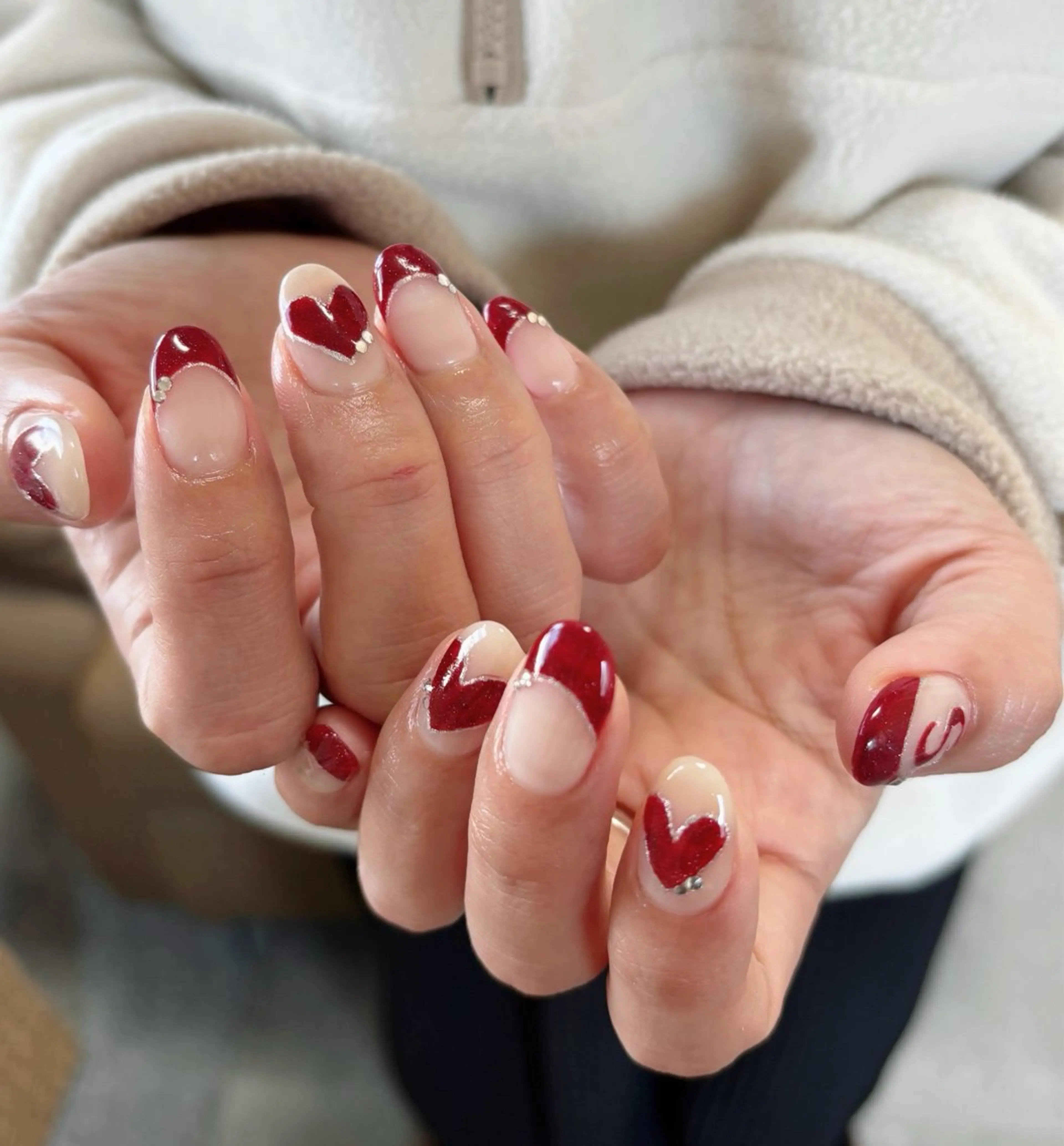 ネイル フレンチネイル ジェルネイル キラキラネイル ニュアンスネイル オフィスネイル ハンドネイル tamu nail 　金町のネイルデザイン
