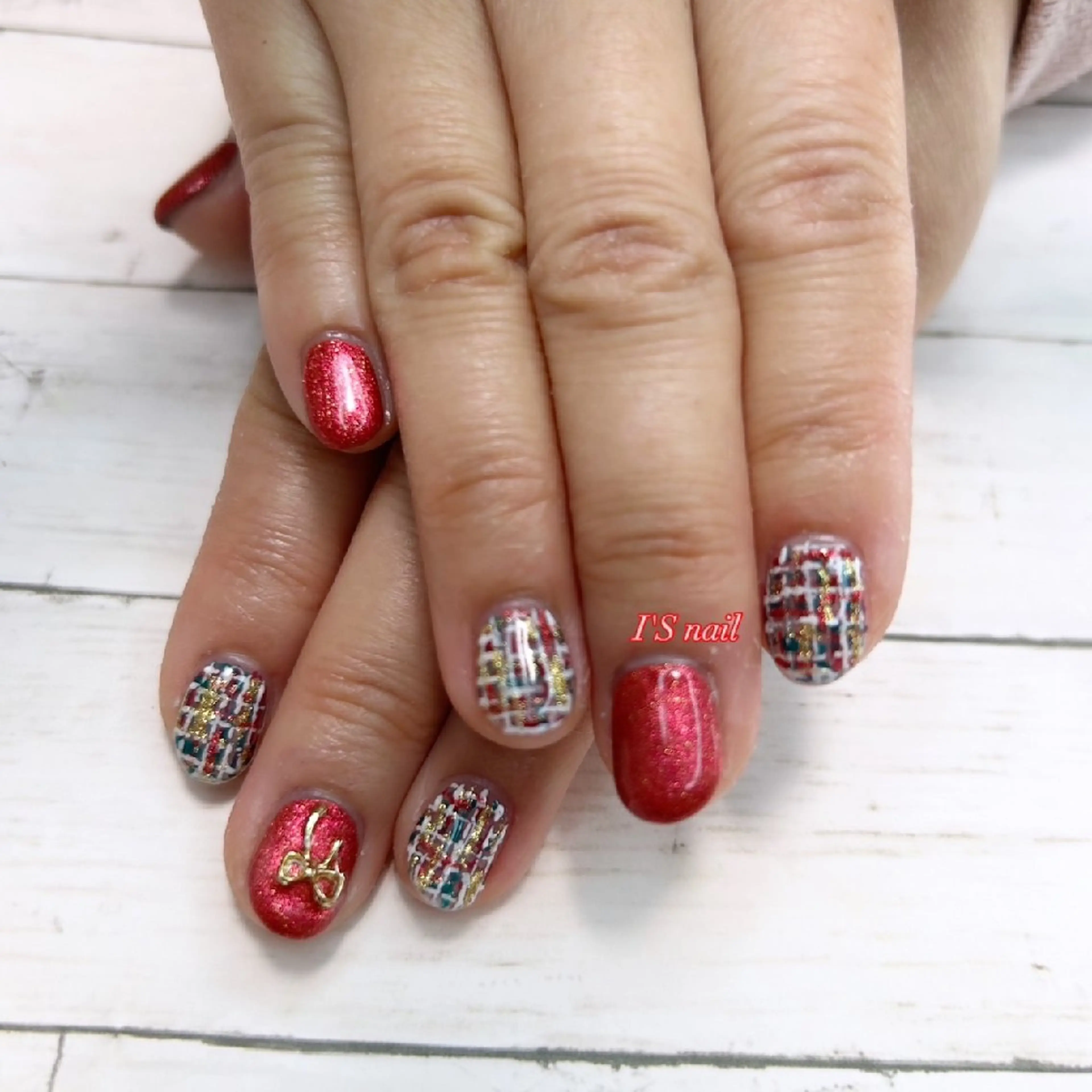 ネイル 冬ネイル クリスマス ハンドネイル I'S nail 佐野のネイルデザイン