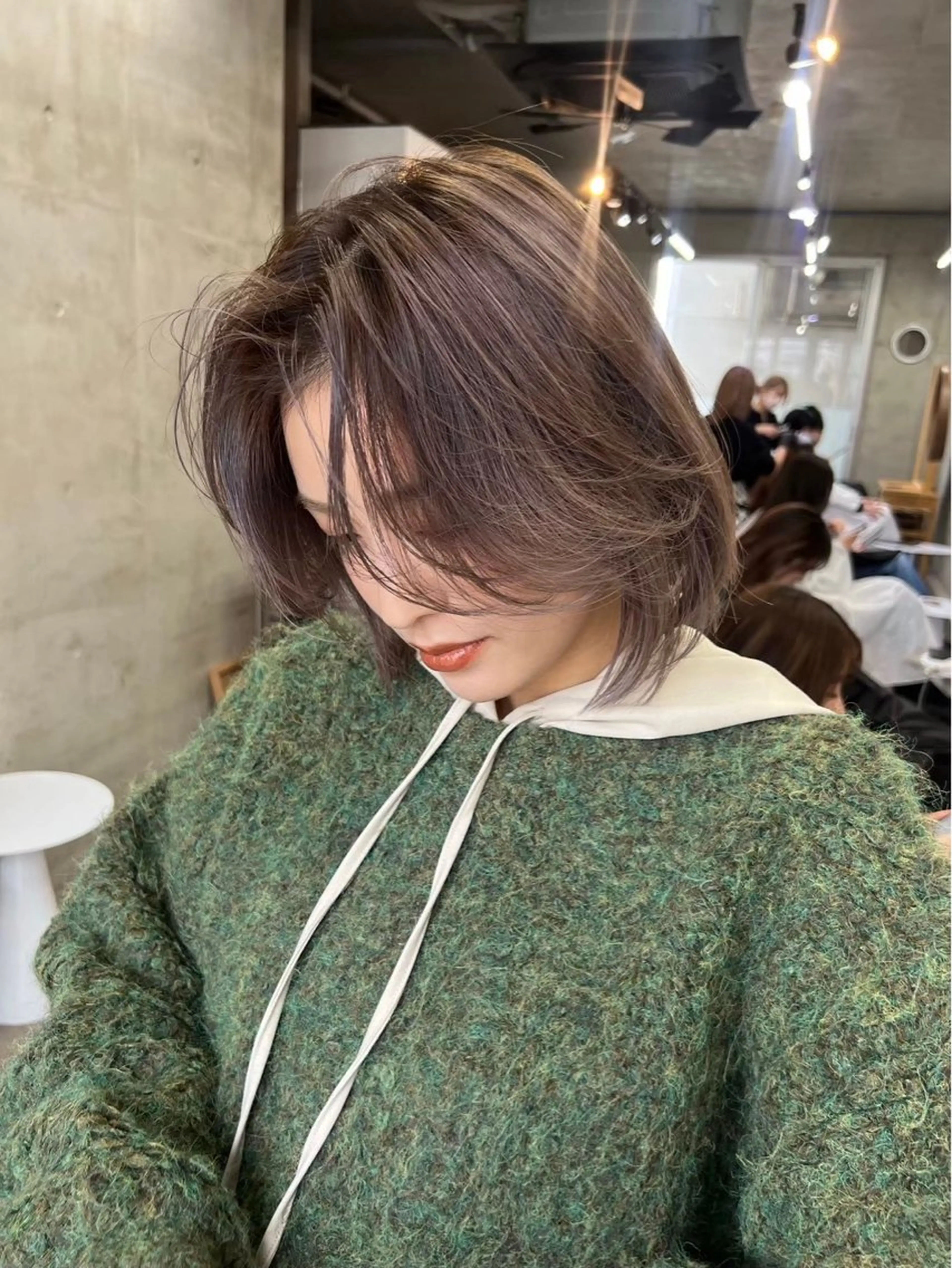 ショート カラー ボブレイヤー グレージュ ボブ レイヤーカット カットモデル募集中 ／HARUKA🎀のヘアスタイル