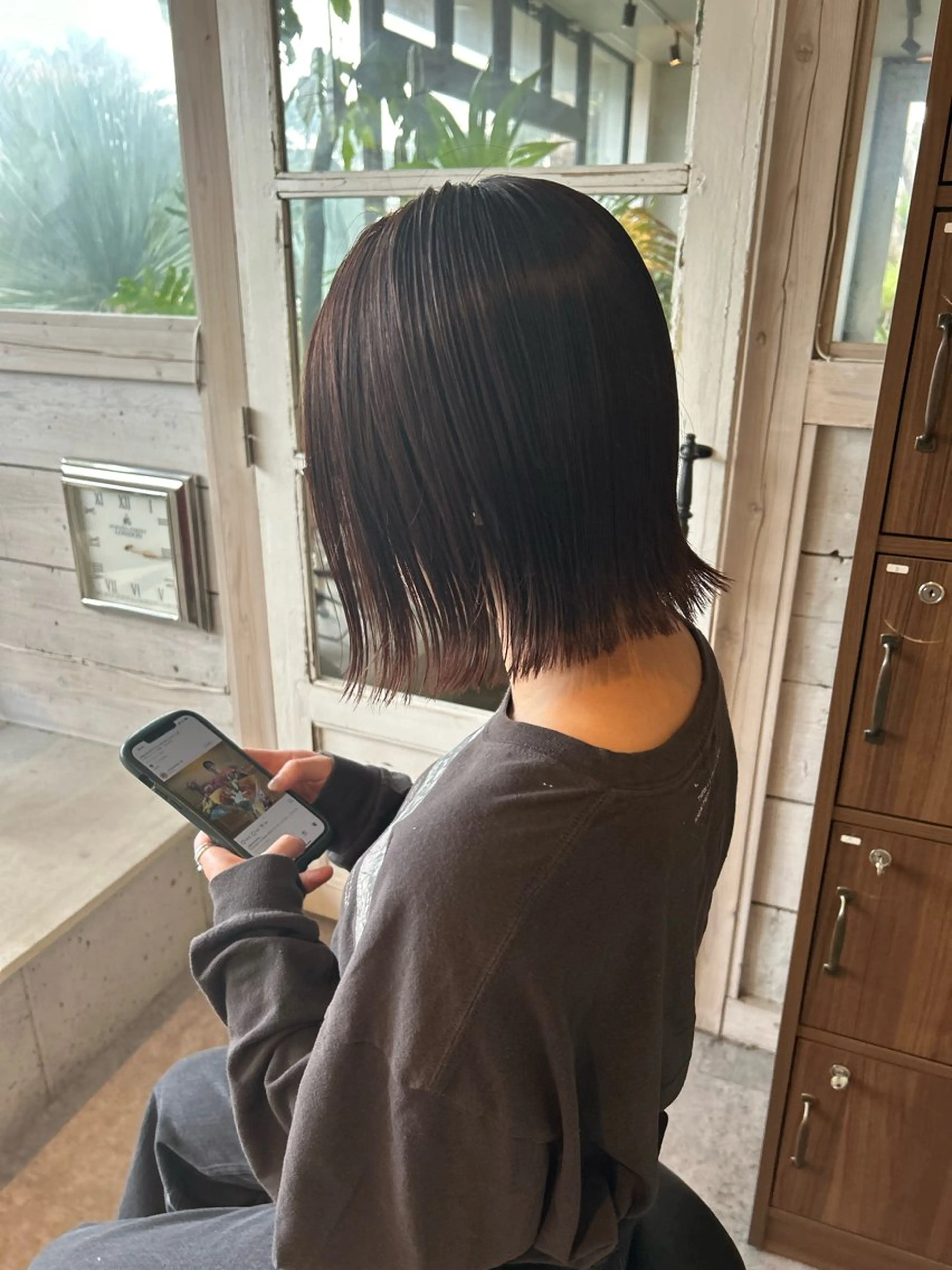 ショート 切りっぱなしボブ ボブ 春成 佳那のヘアスタイル