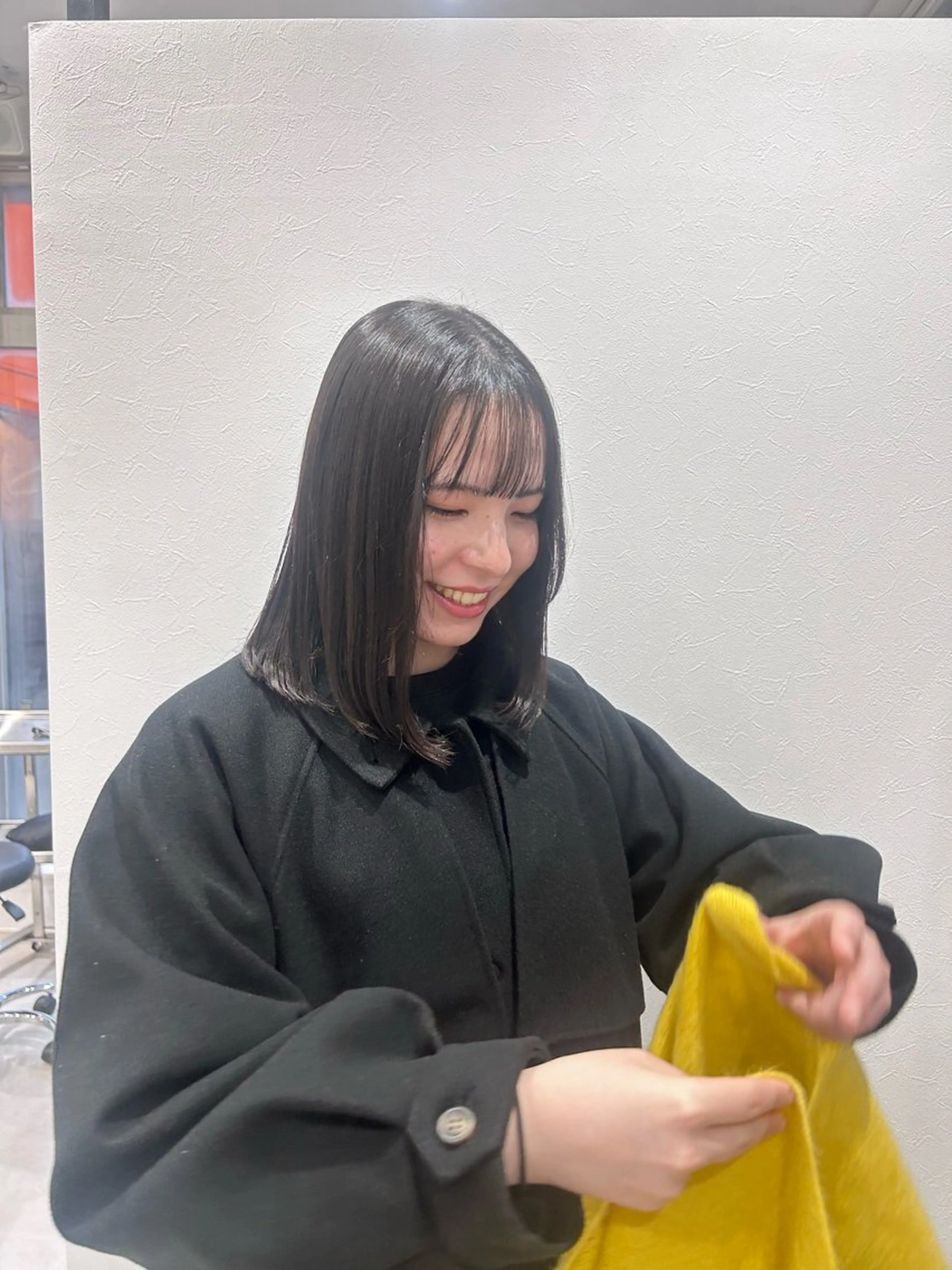 セミロング パーマ ストレートパーマ 金沢美容室 KUSHUKAのヘアスタイル