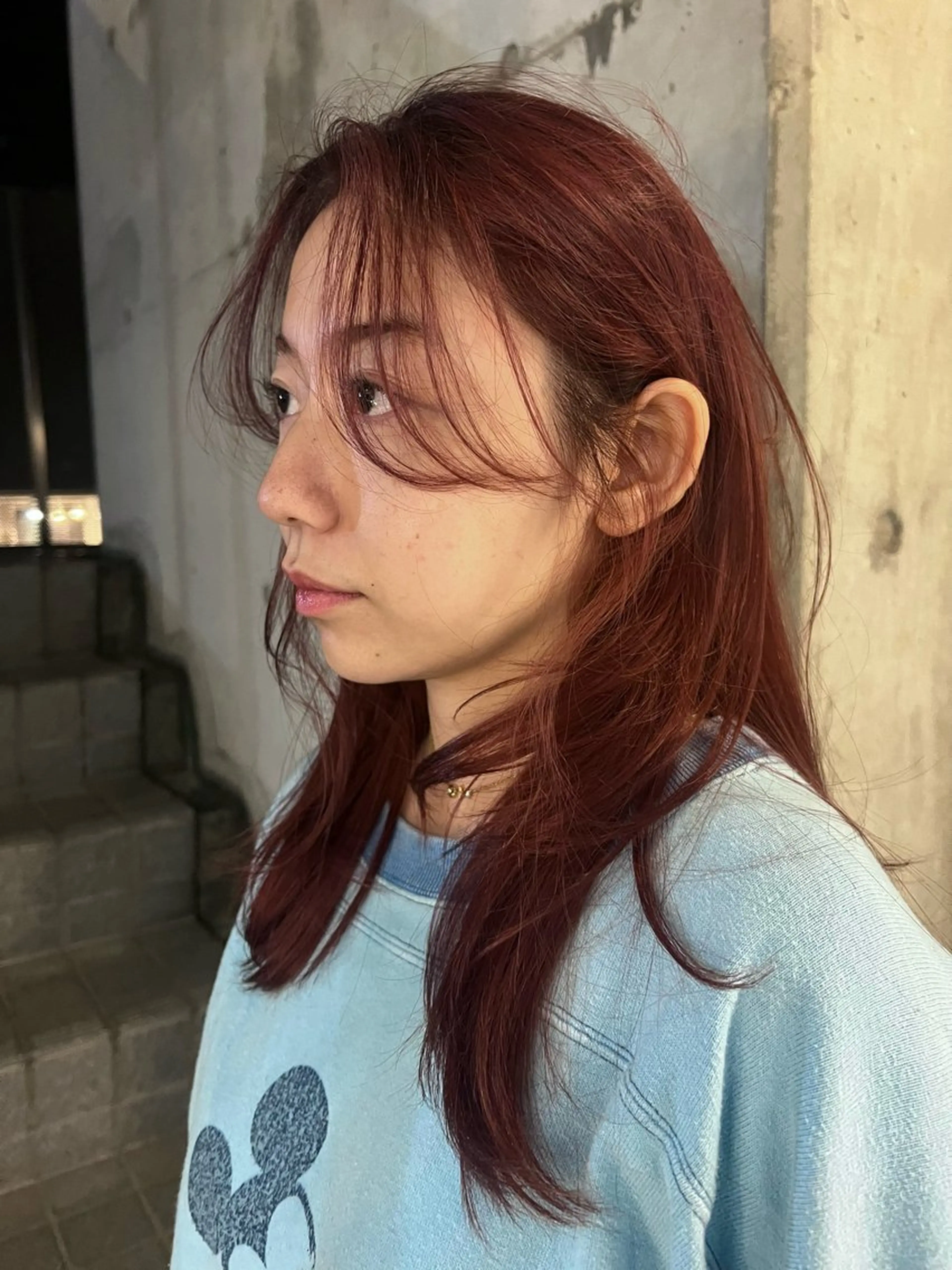 セミロング カラー ヘアカラー ヤナギヤ カノのヘアスタイル