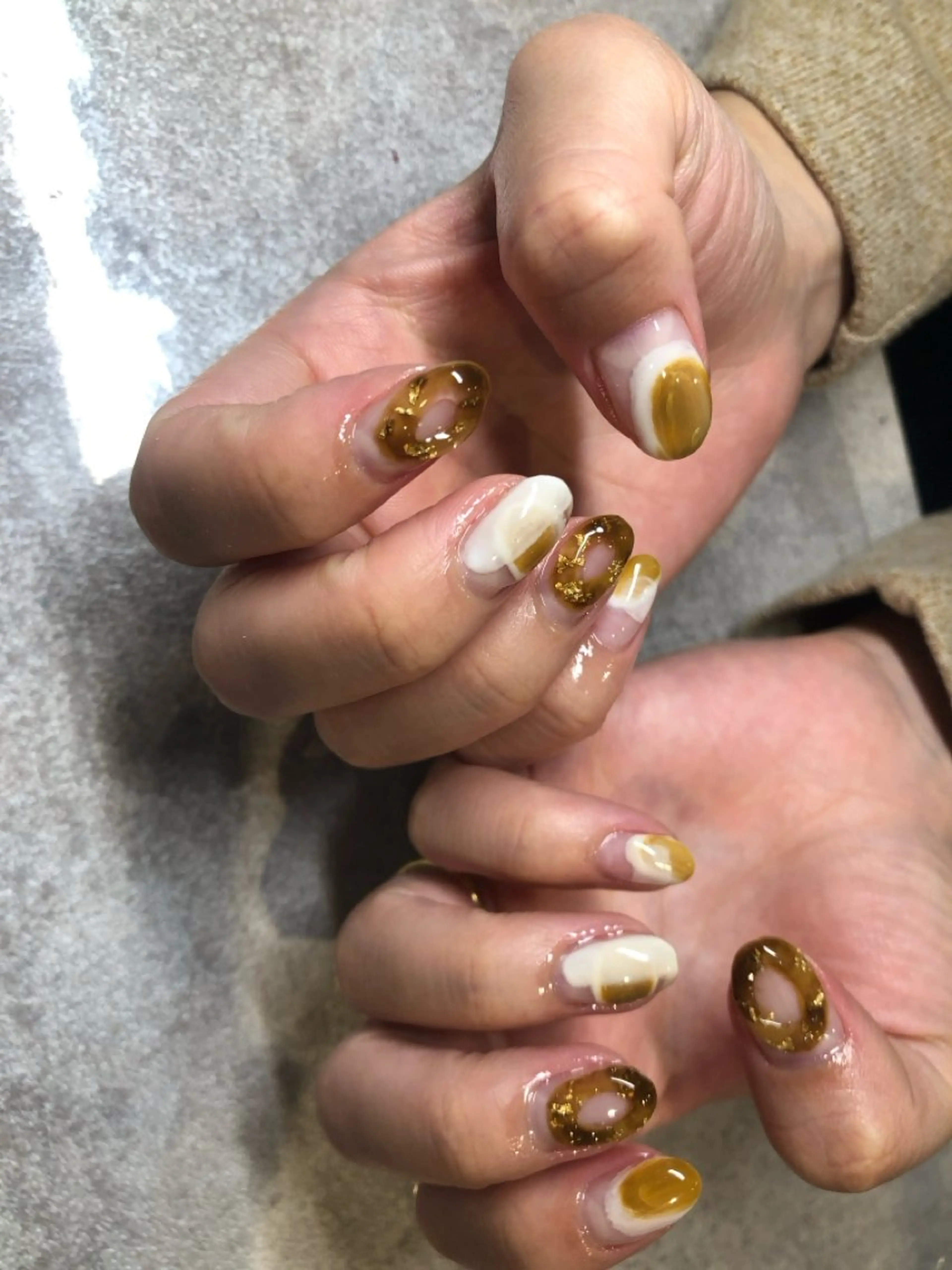 ネイル ニュアンスネイル MANAMI W【今福鶴見店】のネイルデザイン