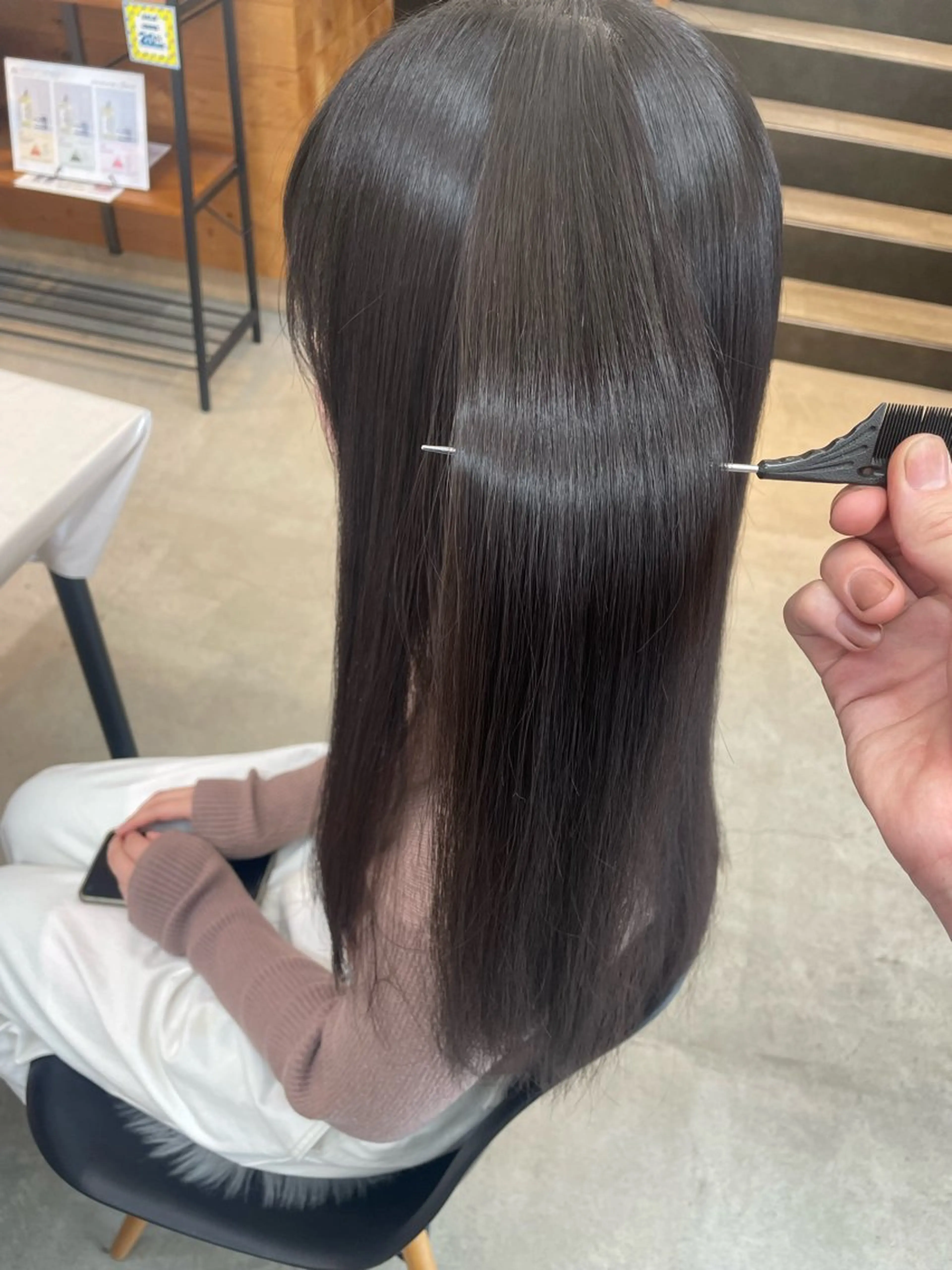 【髪質改善💎】ケア縮毛矯正+カットの写真