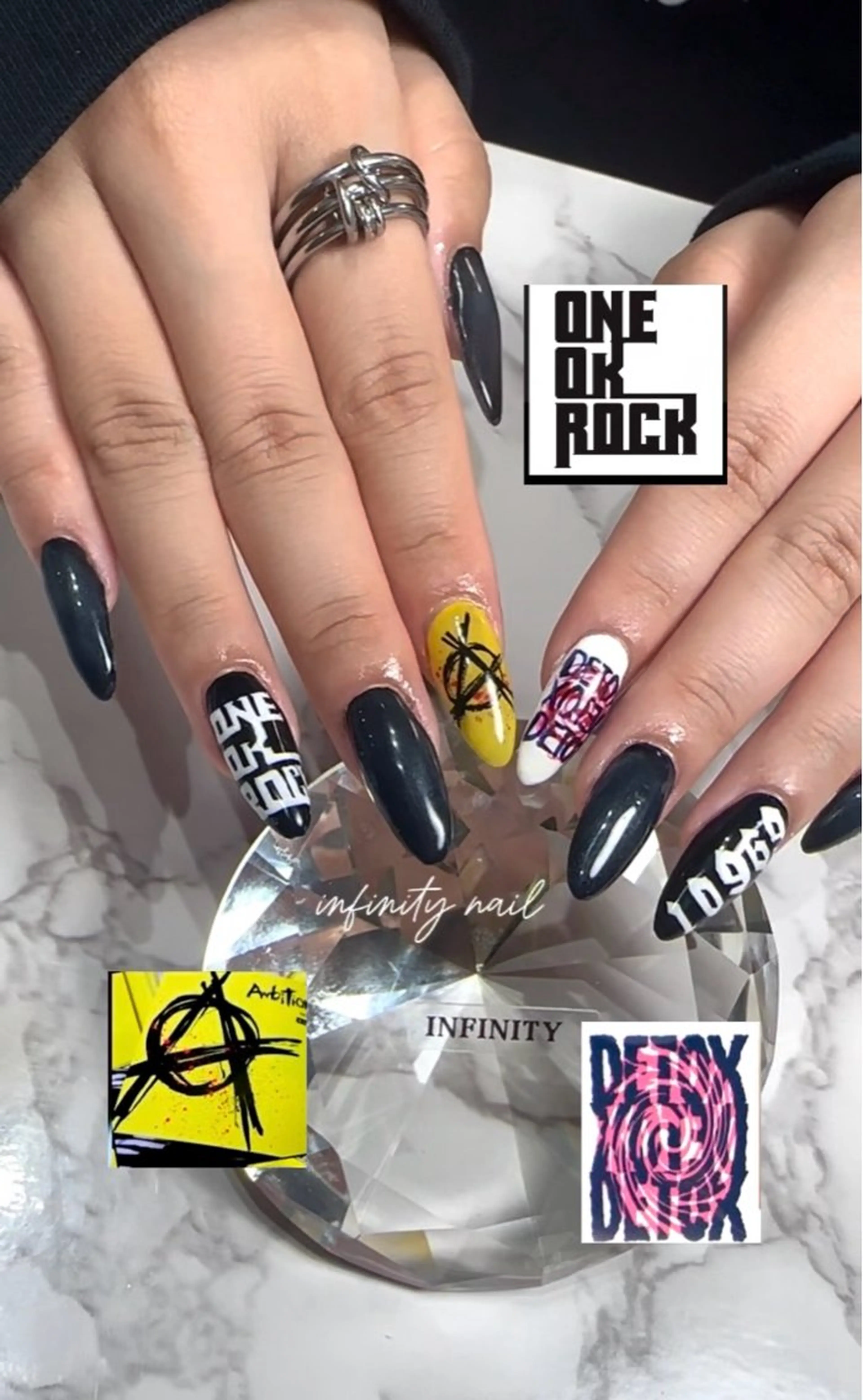 ネイル スカルプネイル ハンドネイル INFINITY Sachiのネイルデザイン
