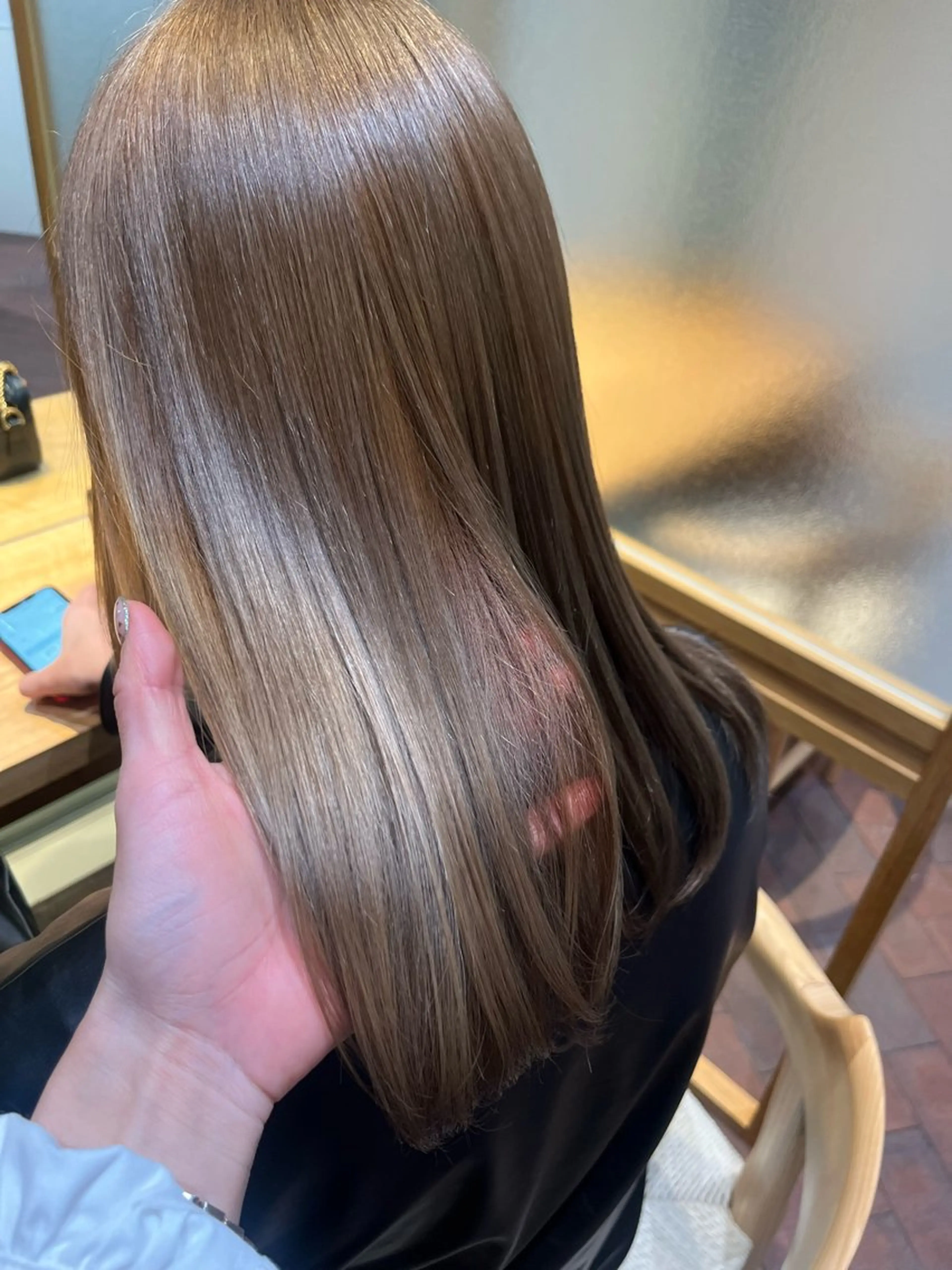 セミロング キッズ ヘアカラー マンツーマン 縮毛矯正/マユコのヘアスタイル