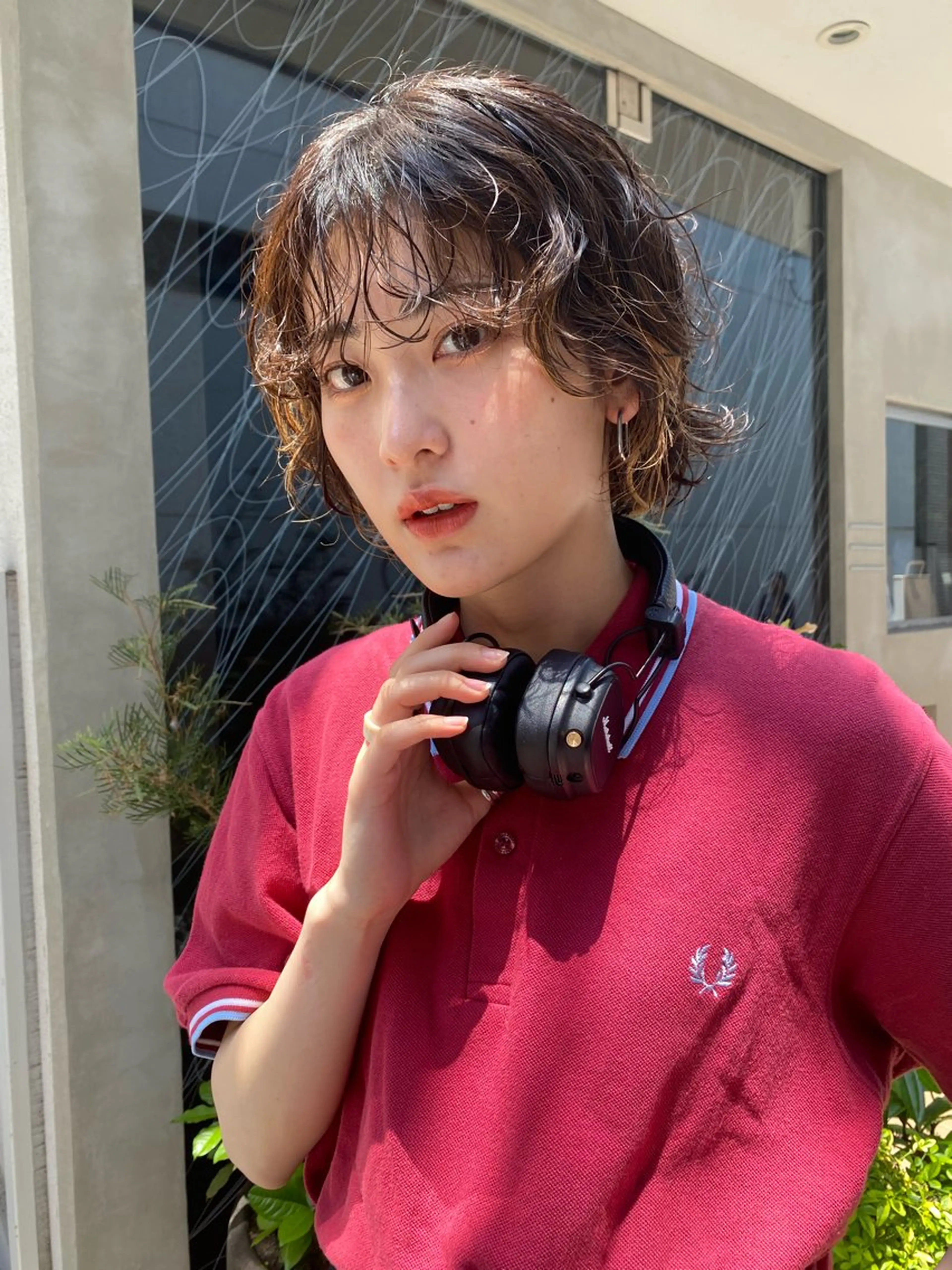 ミディアム カラー パーマ カラー/パーマ/ 鎌田健/渋谷のヘアスタイル