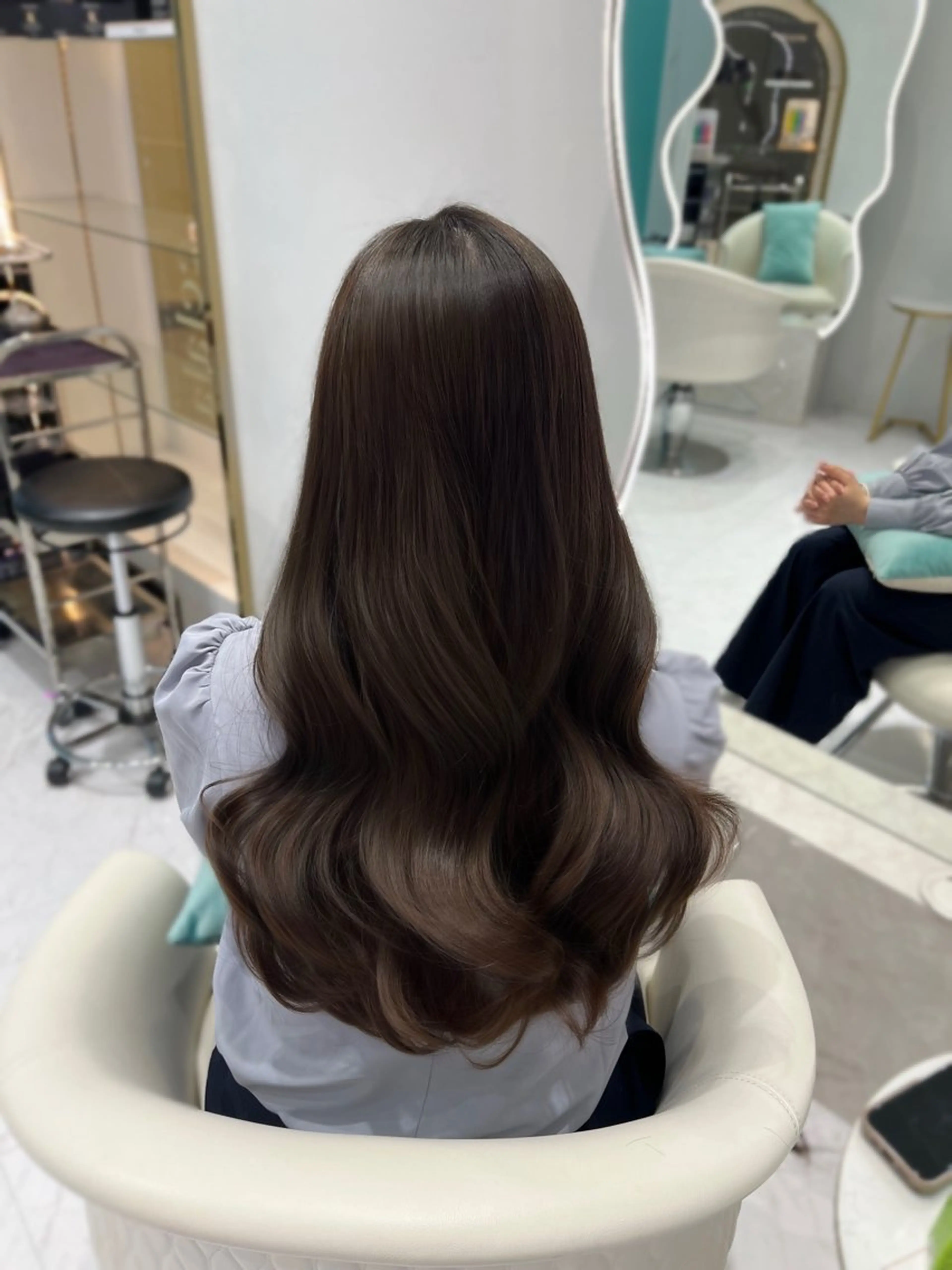 ロング カラー カット ヘアカラー トリートメント 名駅/大人韓国ヘア 艶カラー/Rihoのヘアスタイル