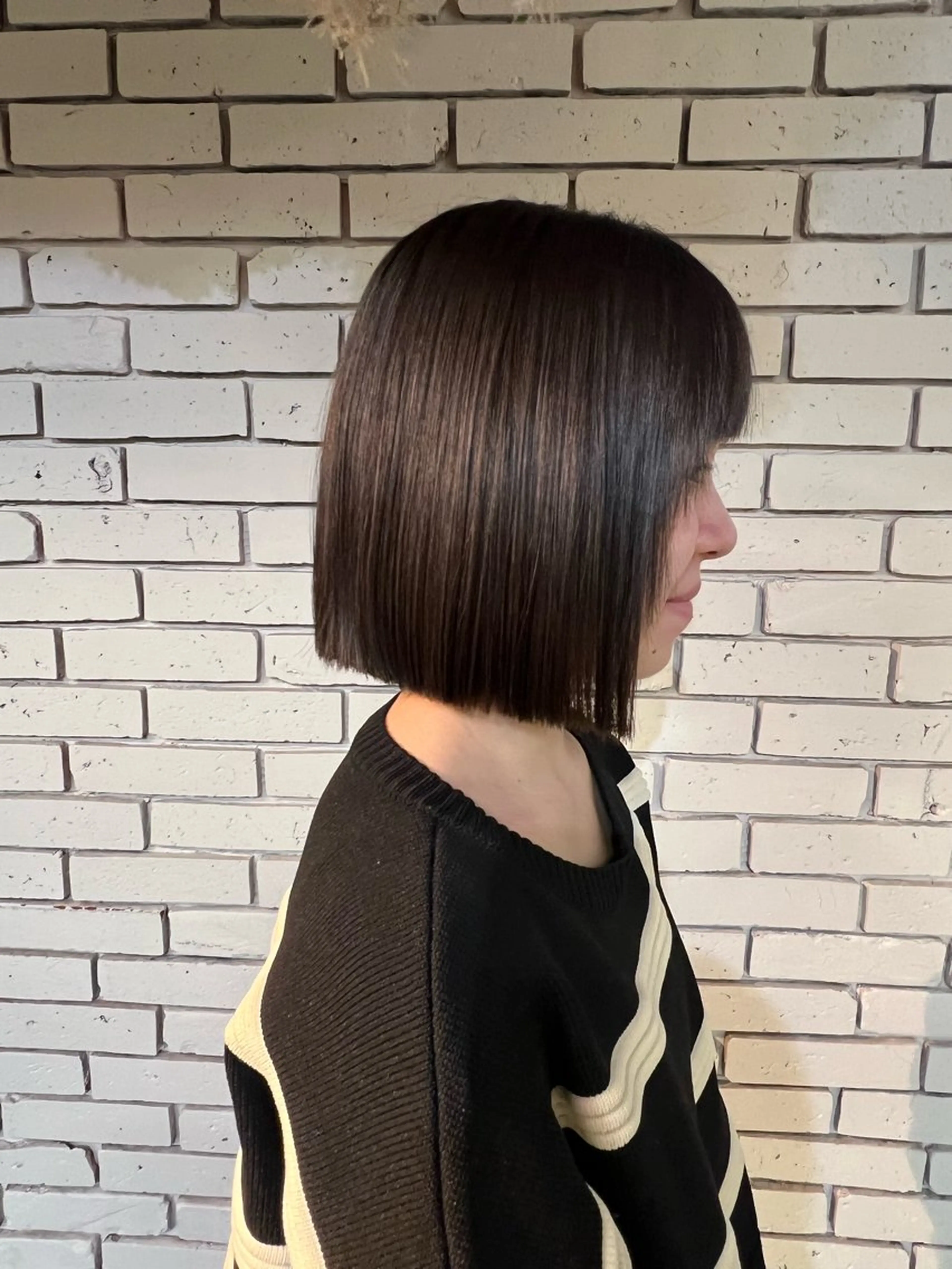 ミディアム ボブ 髪質改善 💘札幌クロスパーマ 髪質改善💘rinaのヘアスタイル