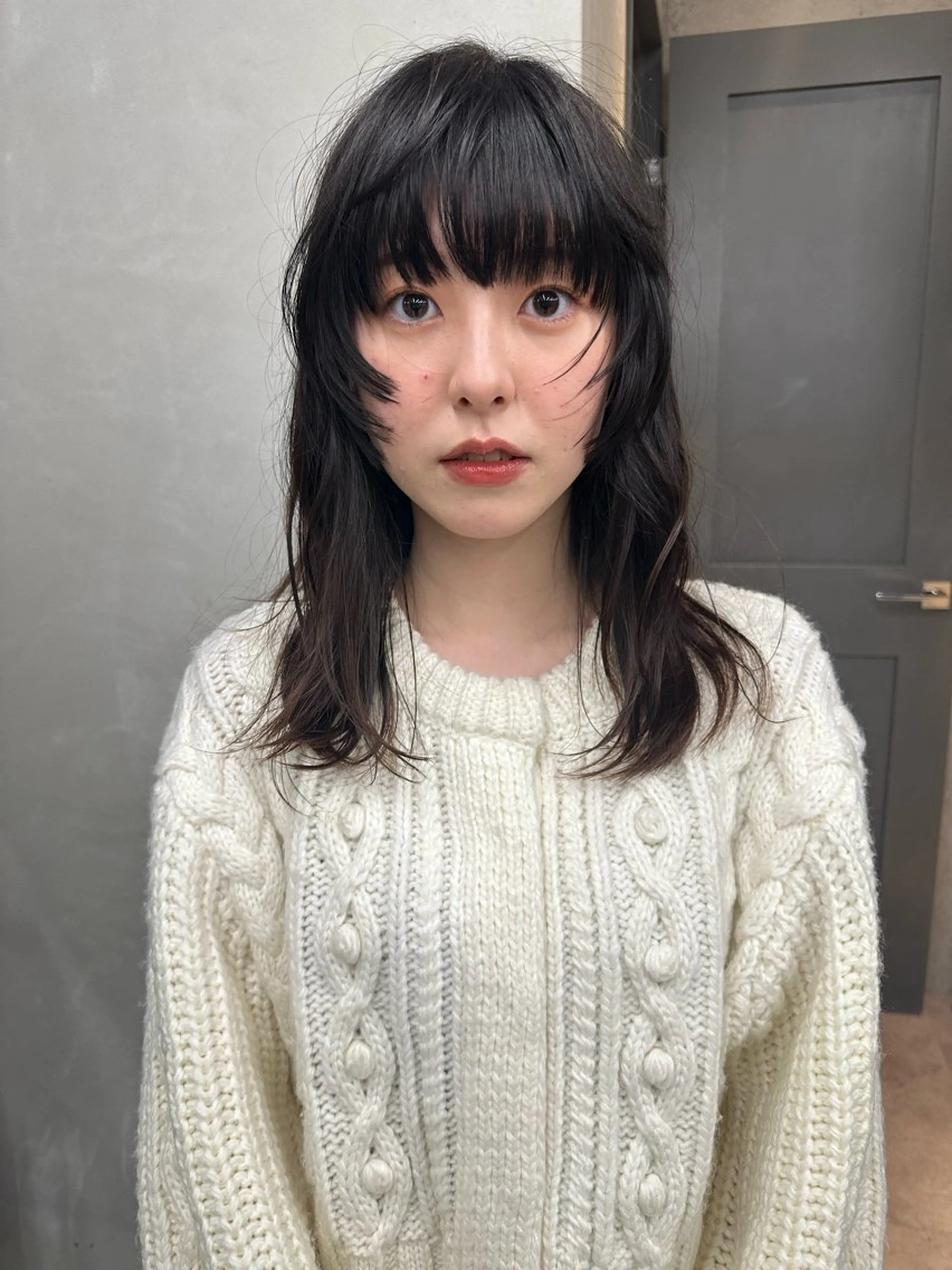 ミディアム カラー ボブ/似合わせカット /ニュアンスカラーのヘアスタイル