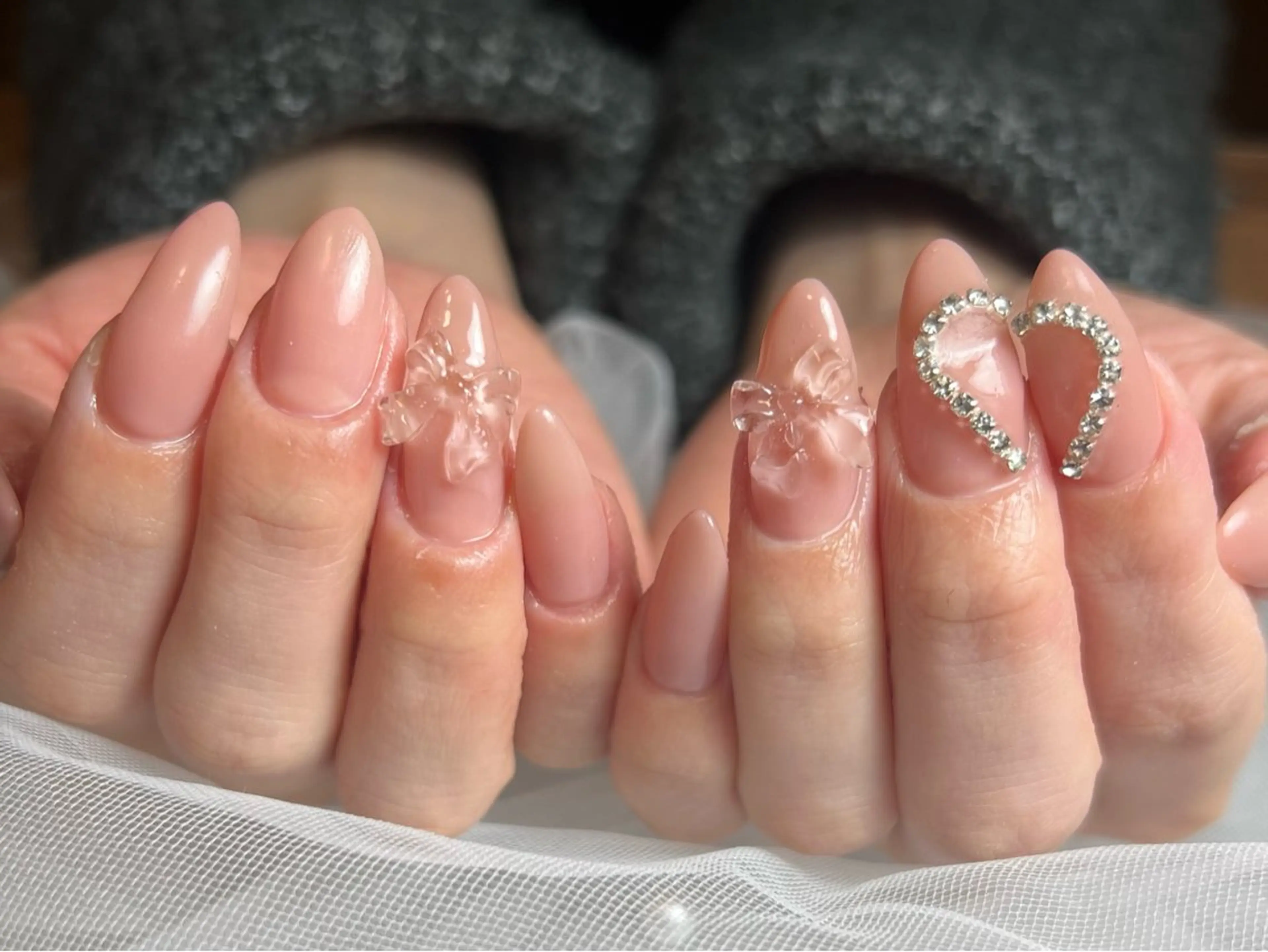 ネイル ピンク ピンクベージュ Nail by EN 🪽Amiのネイルデザイン