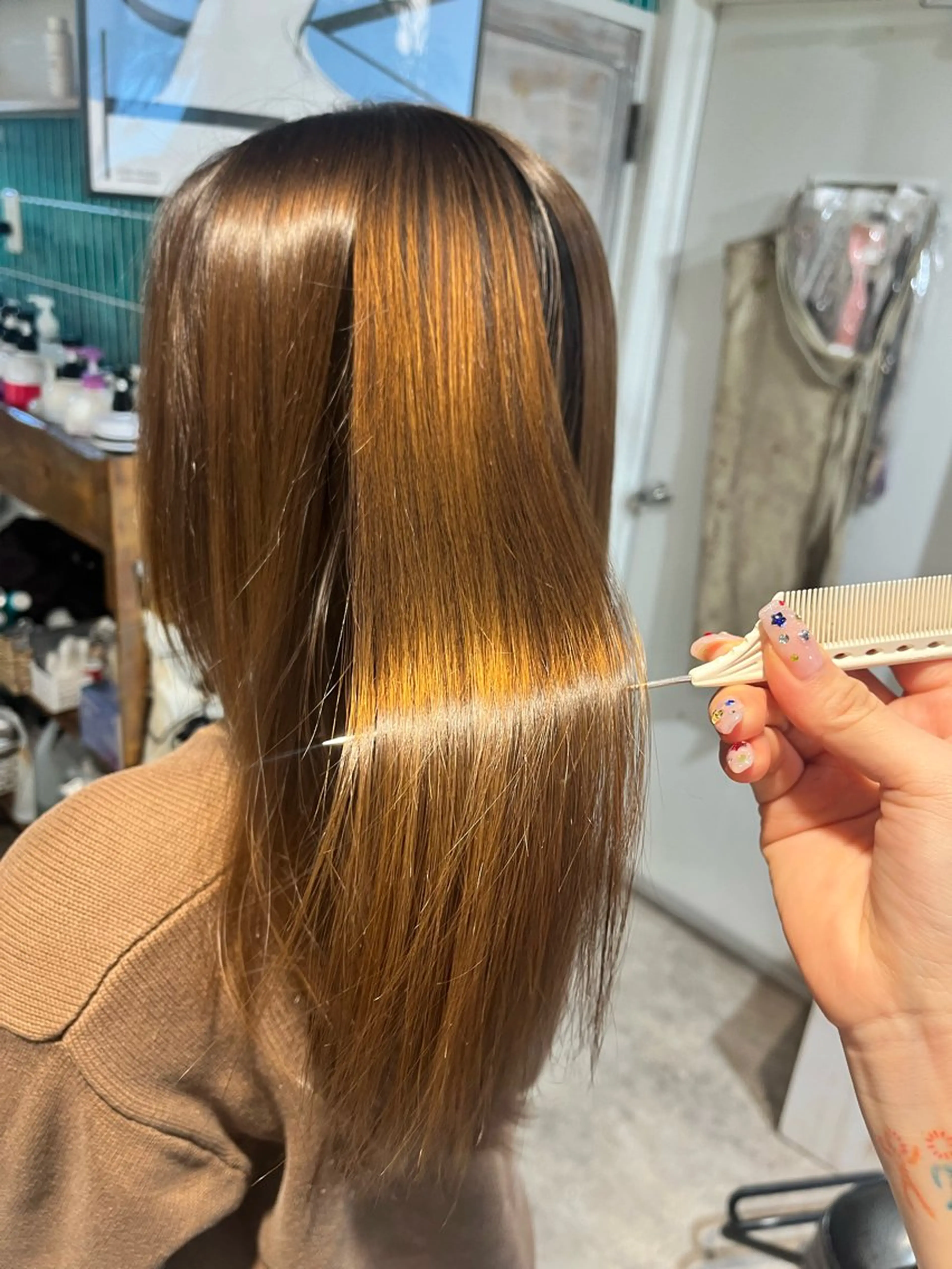 ロング パーマ 新宿/髪質改善 艶カラー👶Renaのヘアスタイル