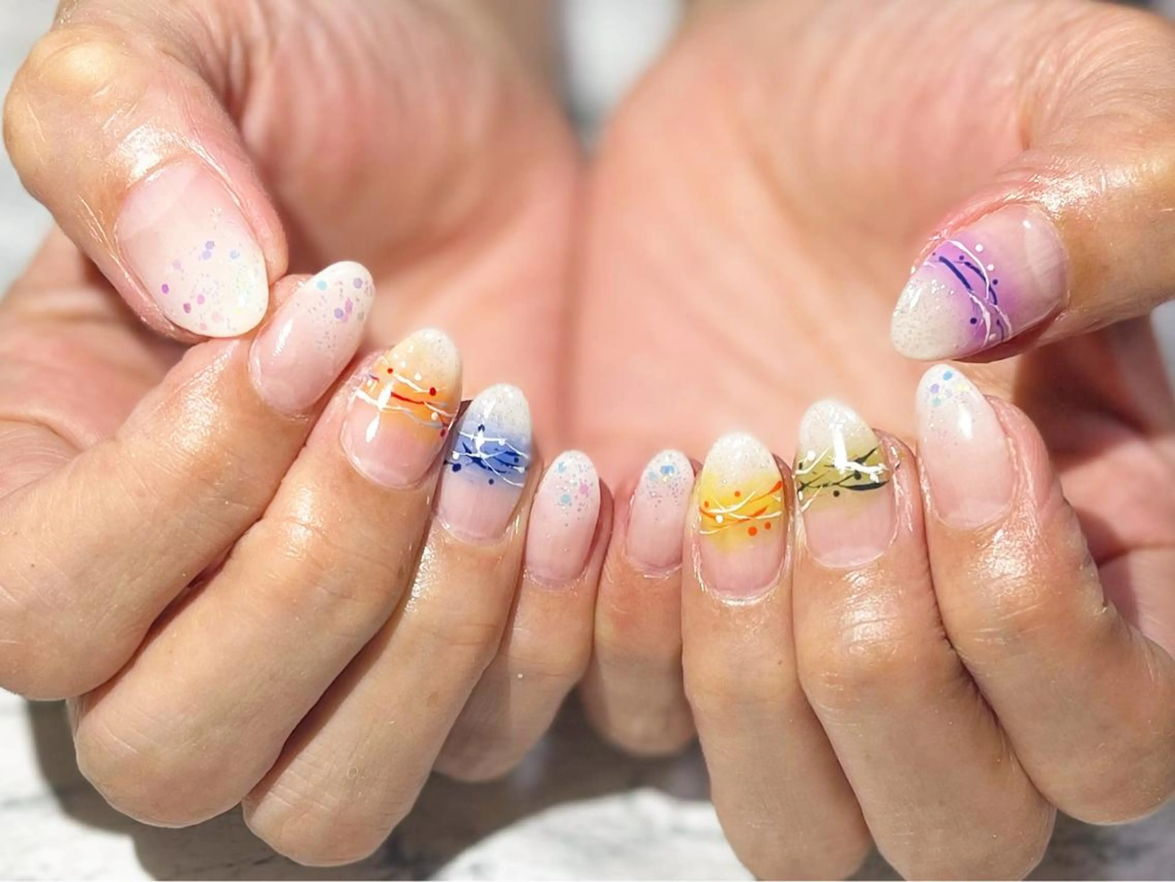 ネイル フットネイル ニュアンスネイル シンプルネイル 春ネイル 夏ネイル nail fufla ♡yamane♡のネイルデザイン