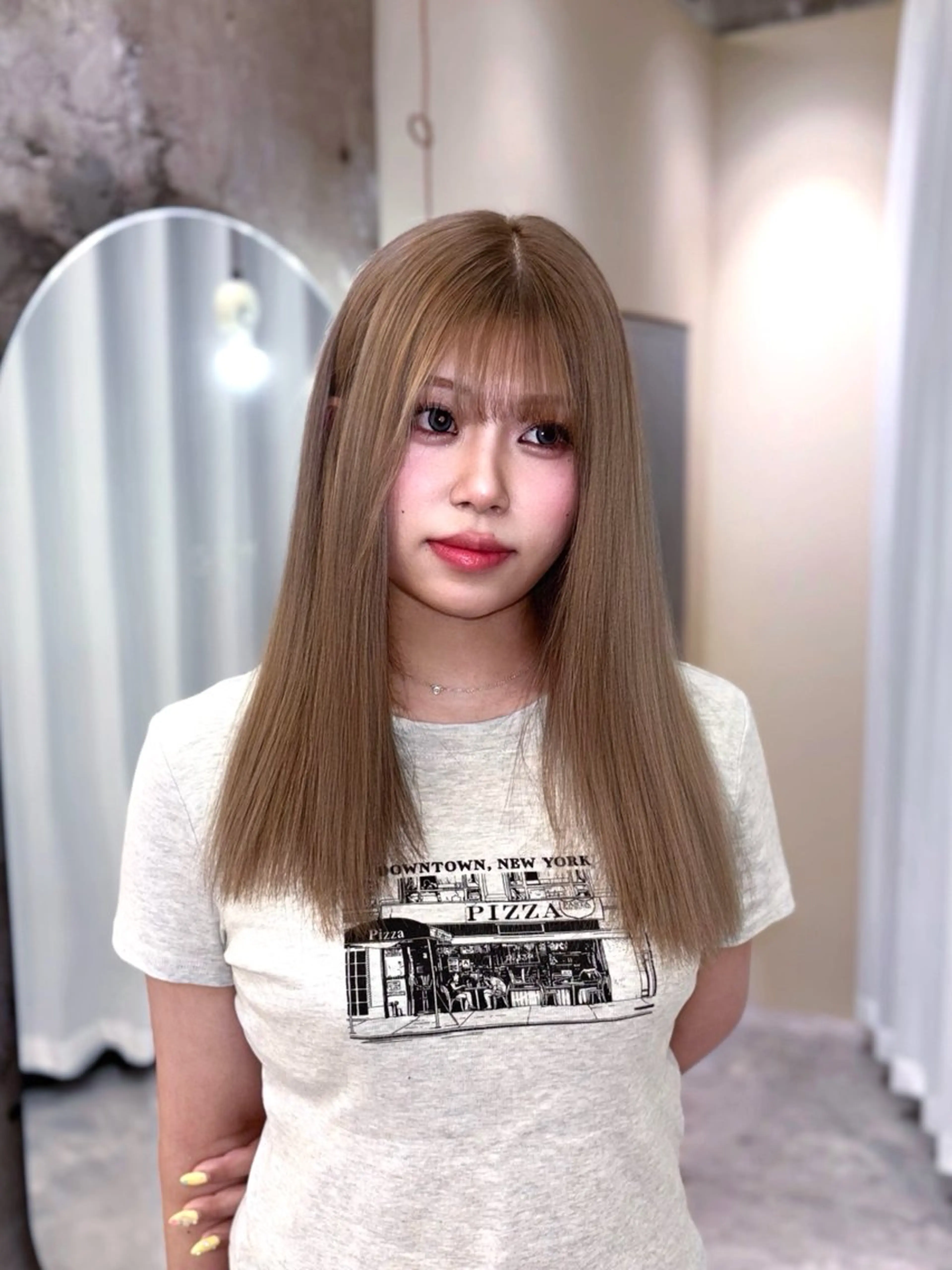 セミロング ヘアカラー 名駅/GEM lit risaのヘアスタイル