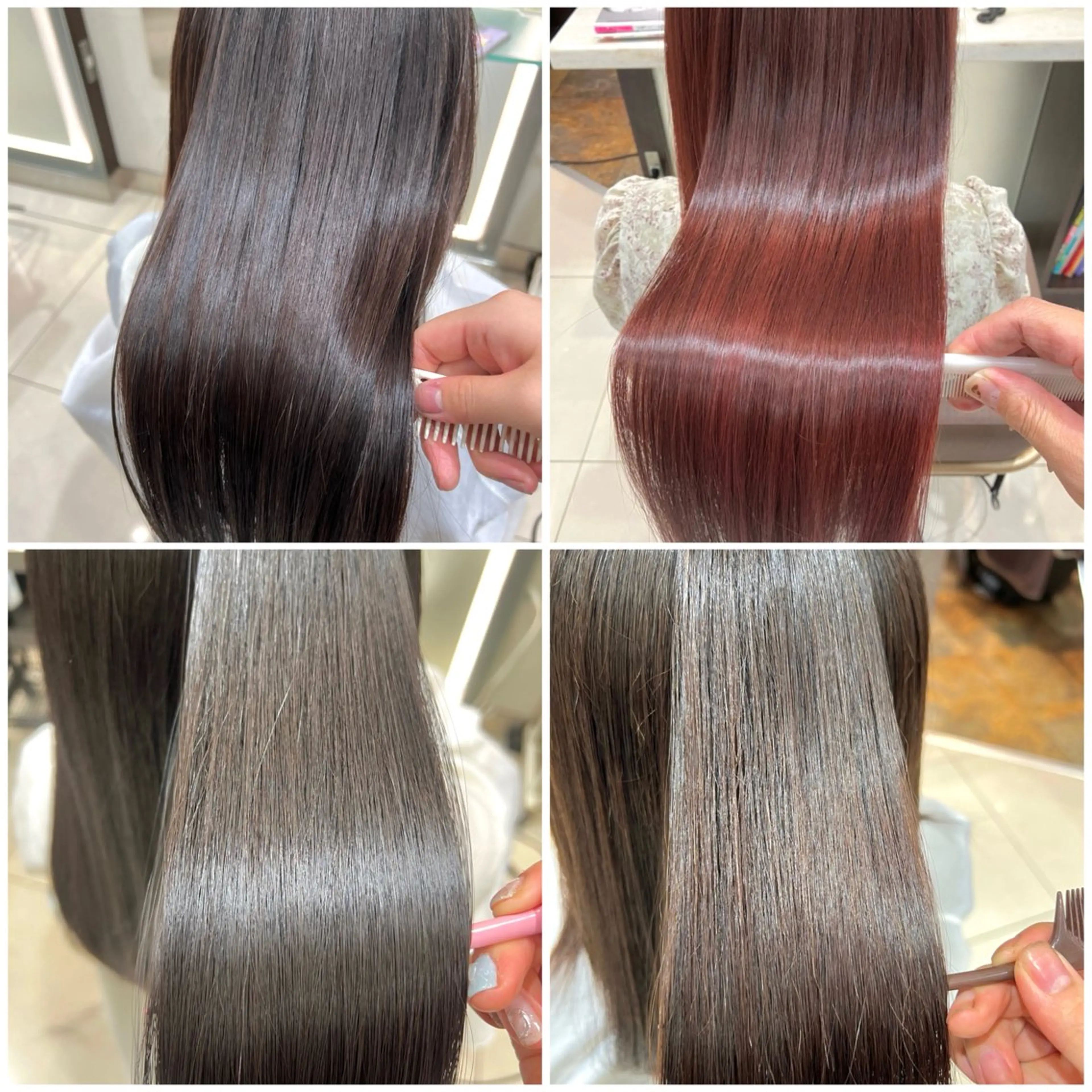 セミロング パーマ 髪質改善 ストレートパーマ カット 縮毛矯正 トリートメント ヘッドスパ ヘアセット ✨髪質改善矯正× ブリーチ✨YU-KIのヘアスタイル