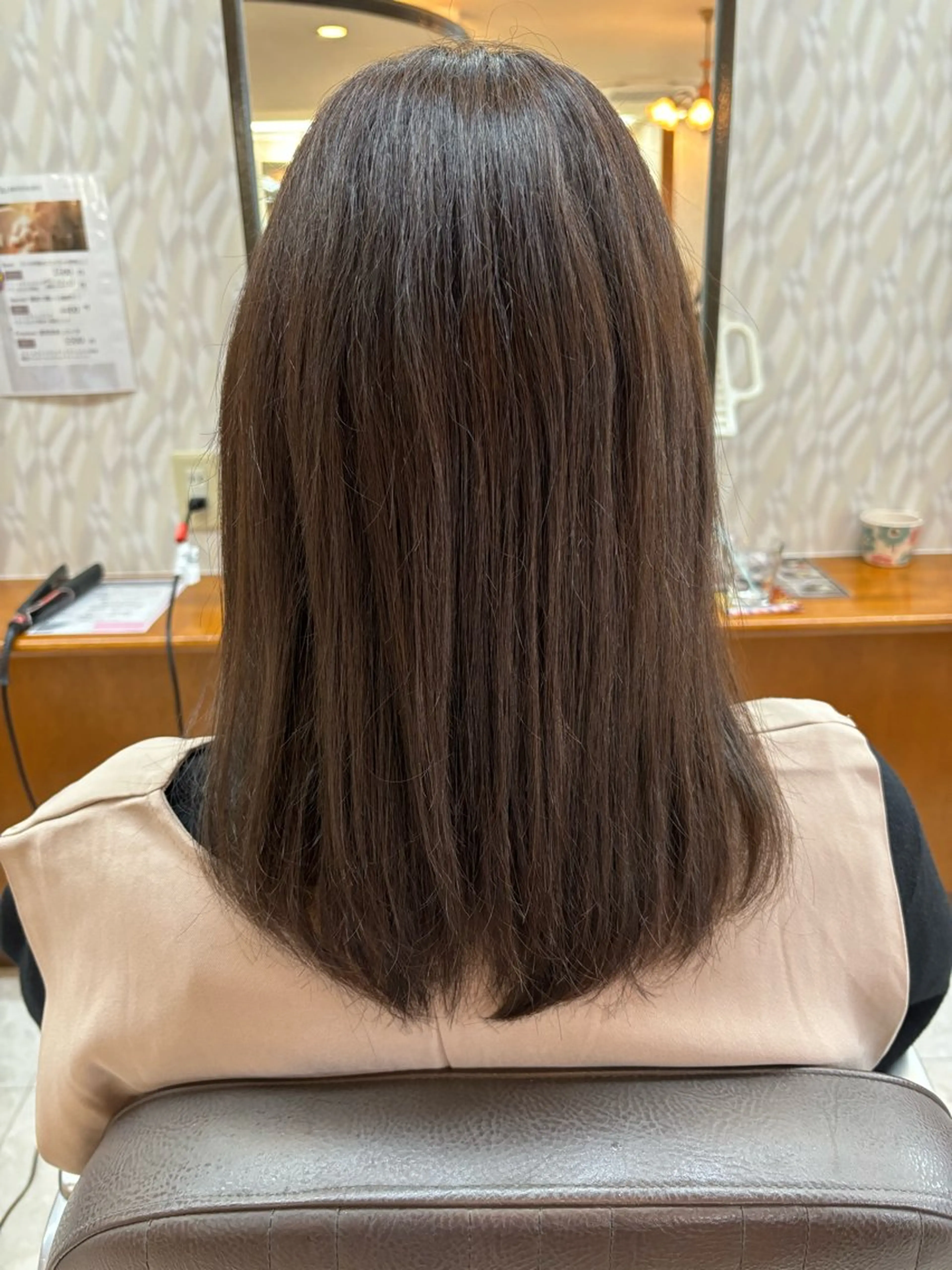 ミディアム カラー カット パーマ 亀山 来未のヘアスタイル