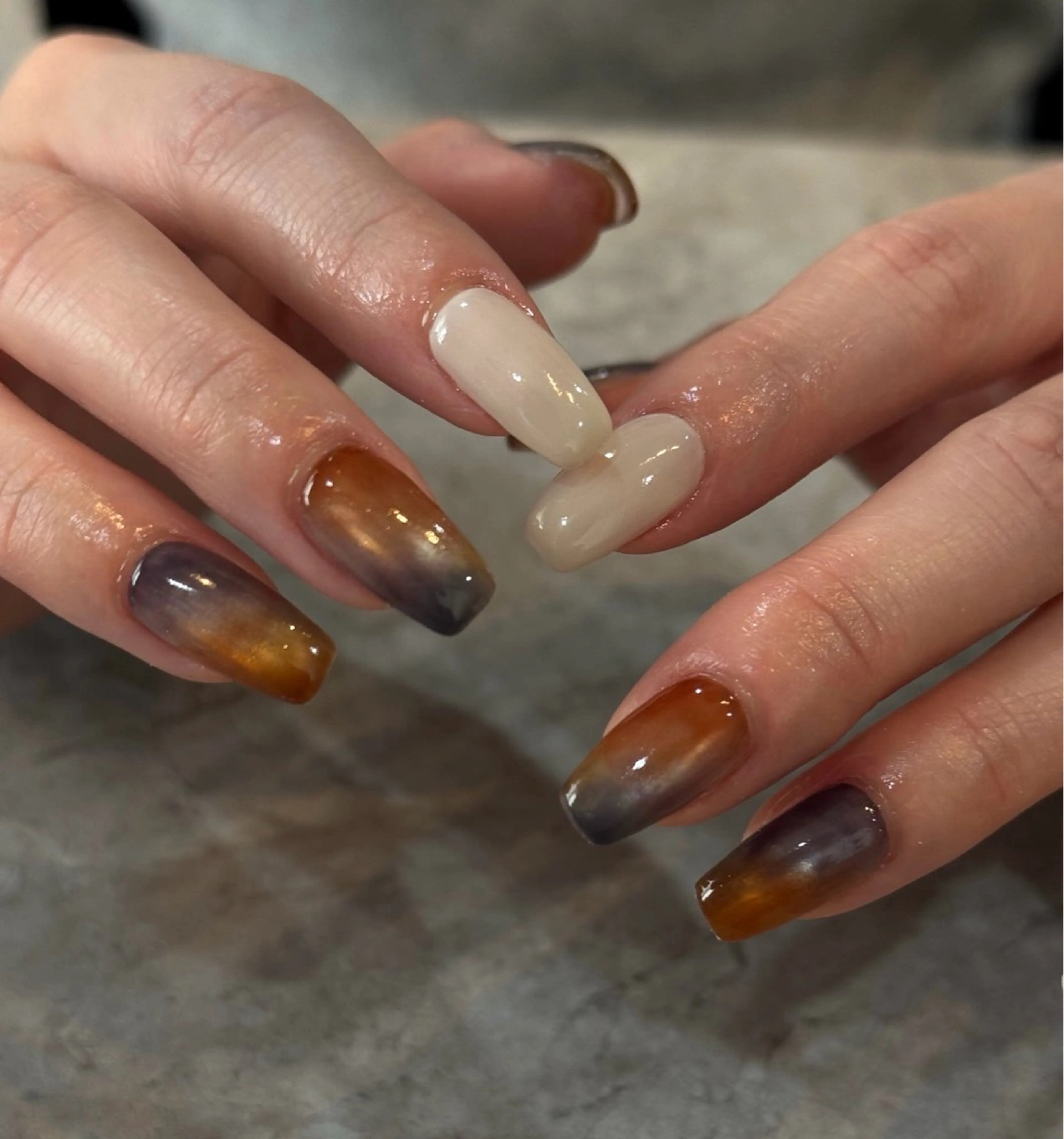 ネイル ニュアンスネイル ハンドネイル Blé nailのネイルデザイン
