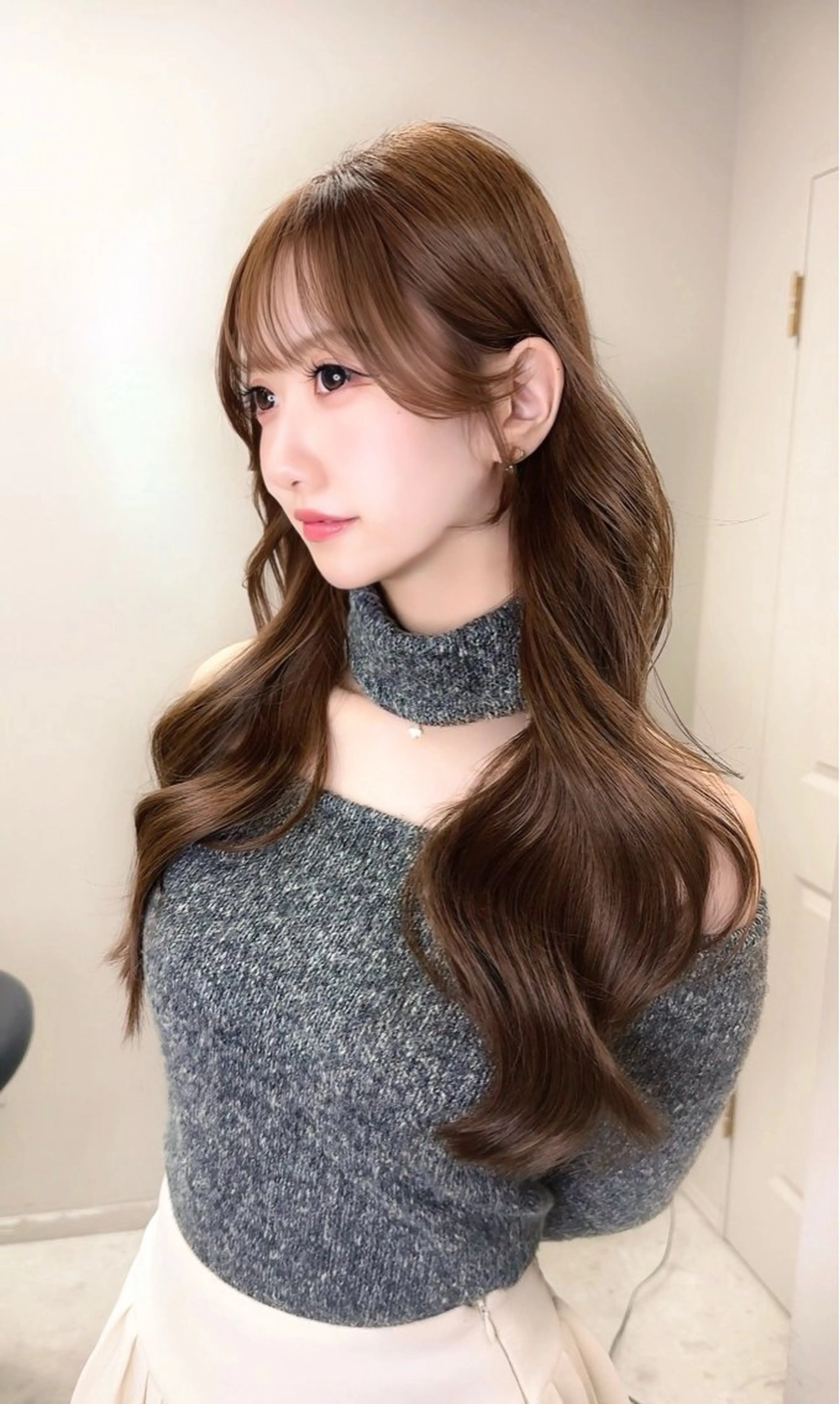 ロング 韓国風ヘア ロング 似合わせカット votan lilleyのヘアスタイル