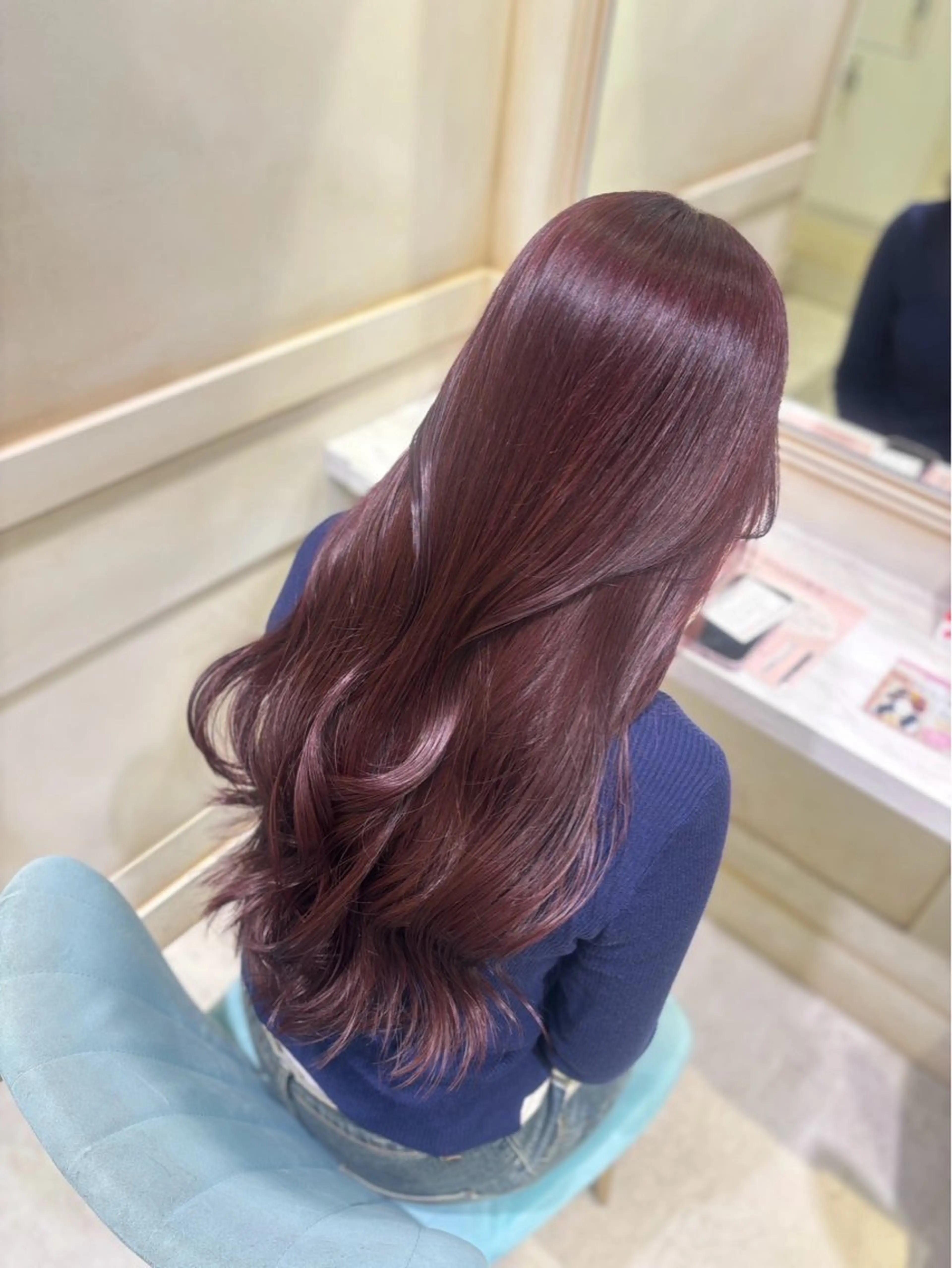 ロング カラー ブリーチ 透明感カラー ダブルカラー ブリーチなしカラー カット ヘアカラー トリートメント ブリーチなし/カラー 専門店ASOBIのヘアスタイル