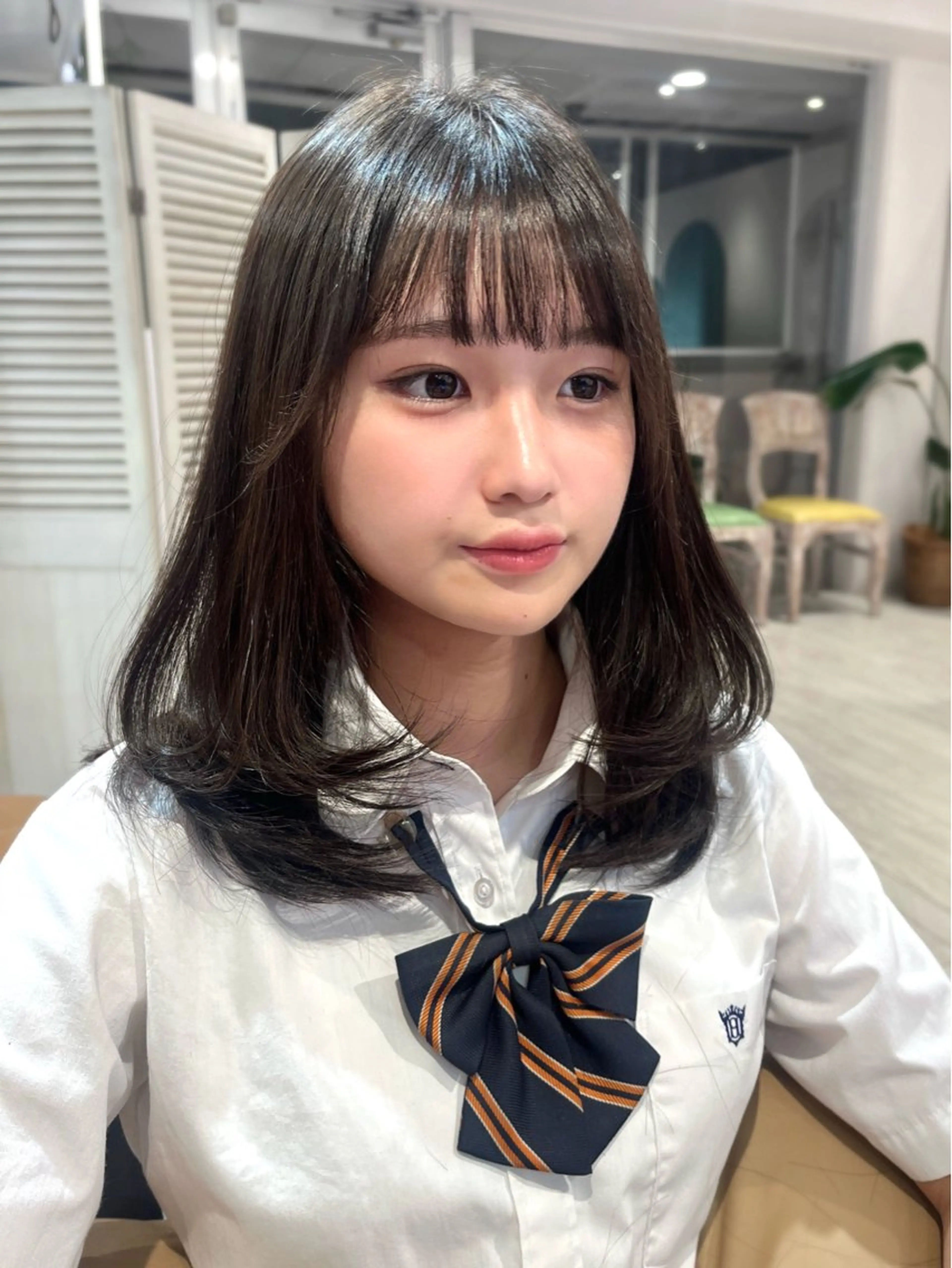 セミロング カラー パーマ ヘアアレンジ 透明感カラー グレージュ くびれヘア 韓国風ヘア 似合わせカット カット トリートメント レイヤーカット ✨️進藤ひかりのヘアスタイル