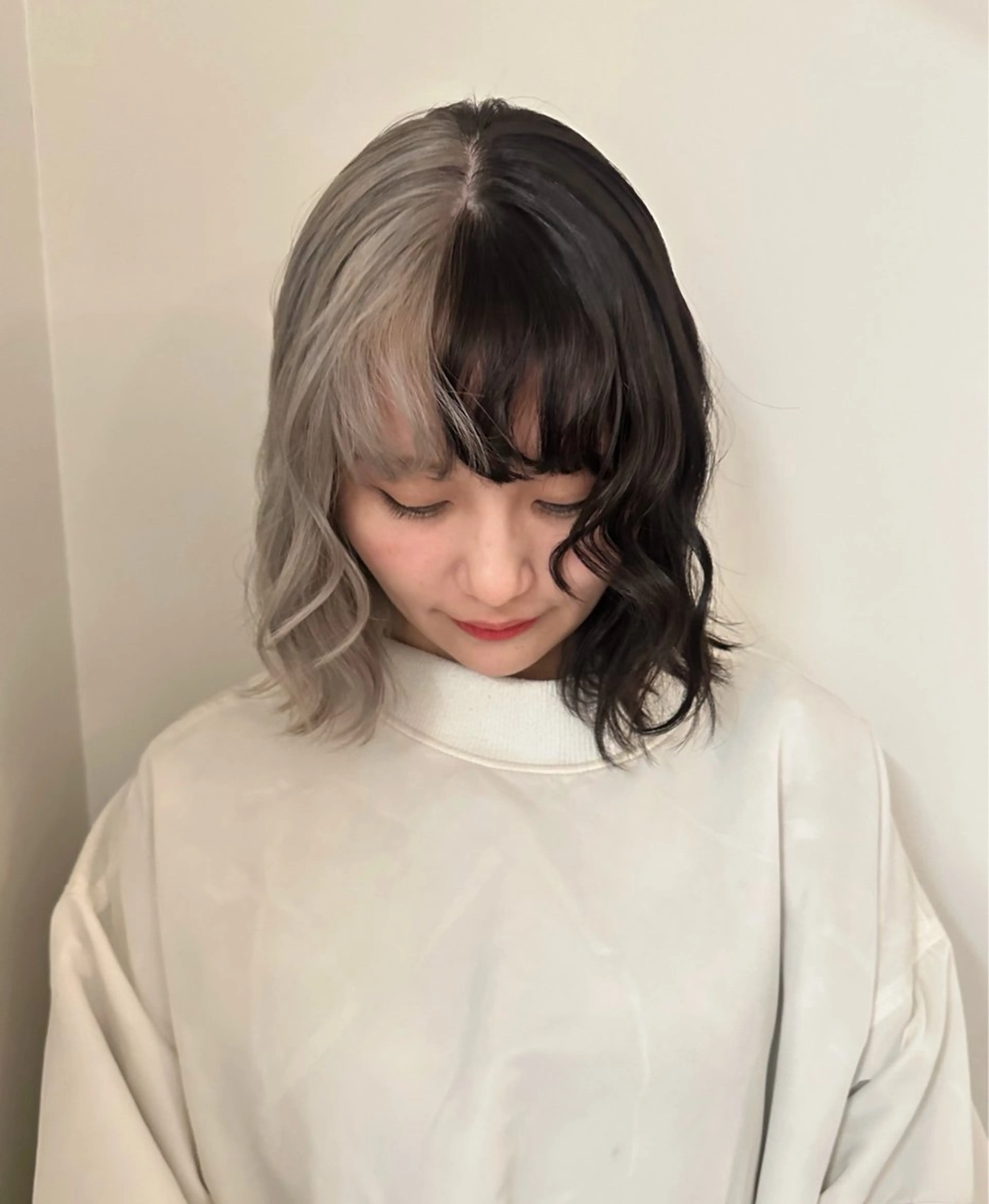 ミディアム カラー tonari所属・透明感カラー/中崎町 fukaのヘアスタイル