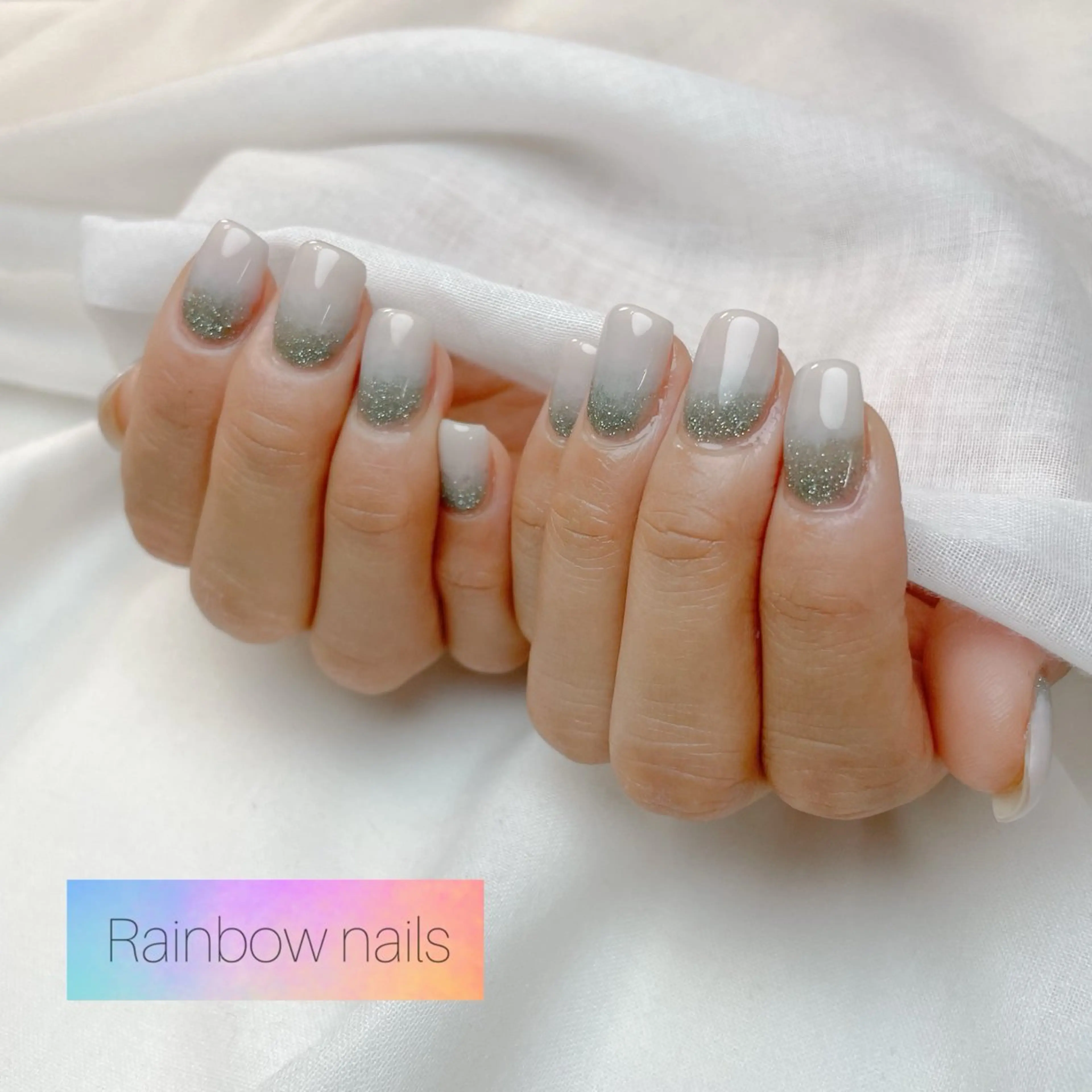 ネイル Rainbow nailsくろちゃんのネイルデザイン