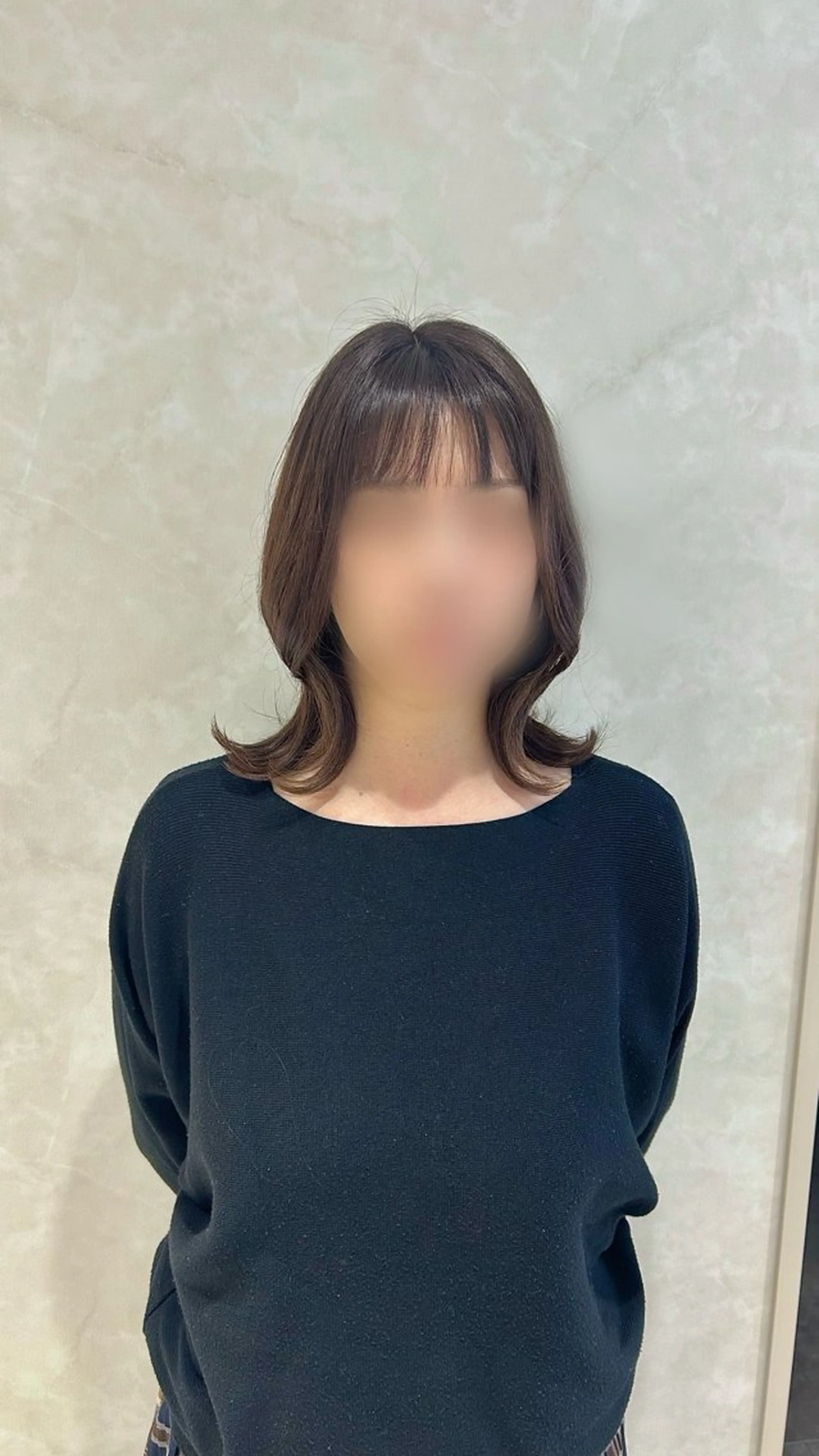 ミディアム カラー ミディアムレイヤー くびれヘア レイヤーカット カット トリートメント Eleanor枚方店 店長　飛鳥　薫のヘアスタイル