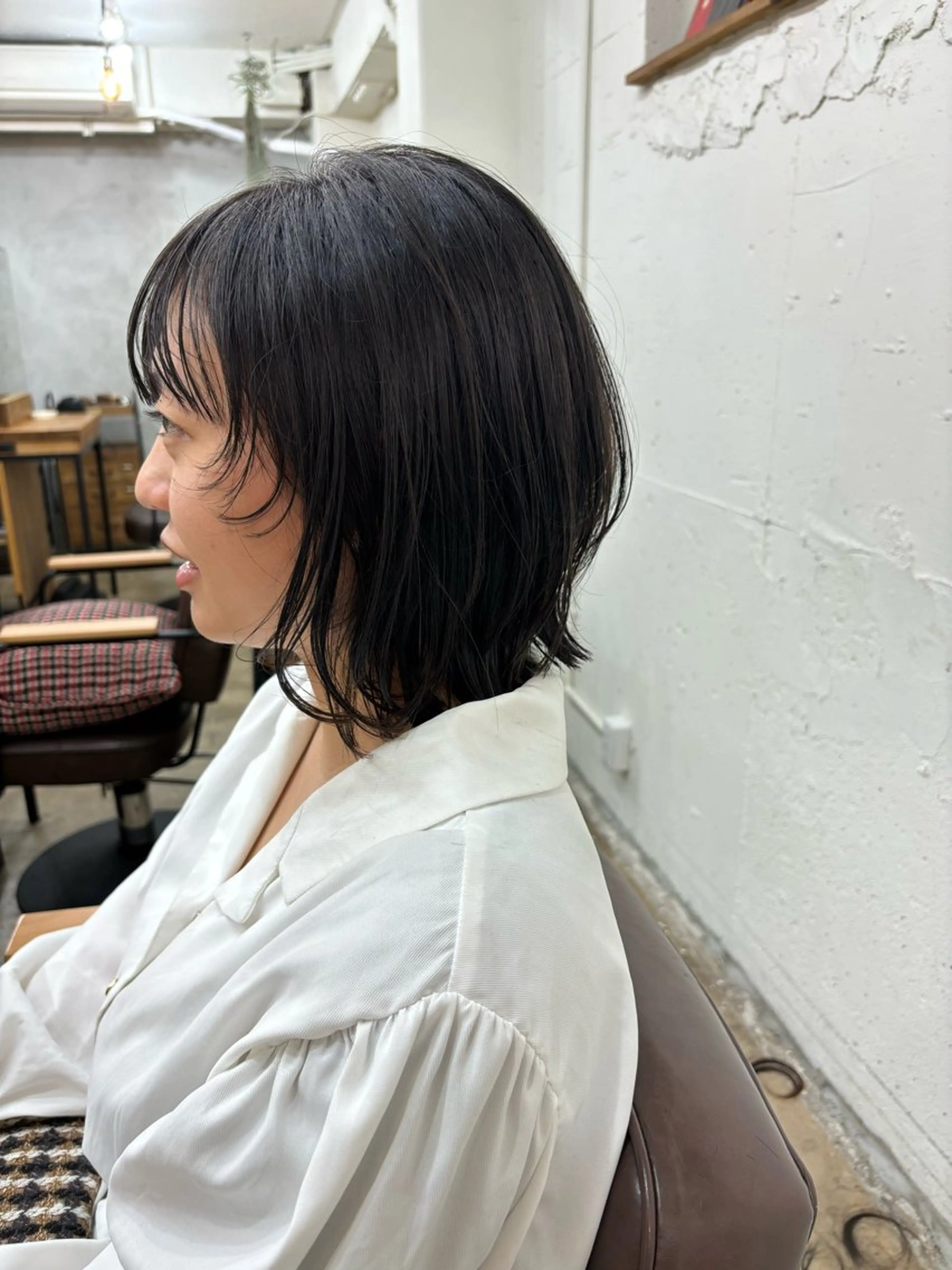 ミディアム ミディアムパーマ くせ毛 顔まわりレイヤー レイヤーカット 似合わせカット カット ayano🫧 《CIEN》のヘアスタイル
