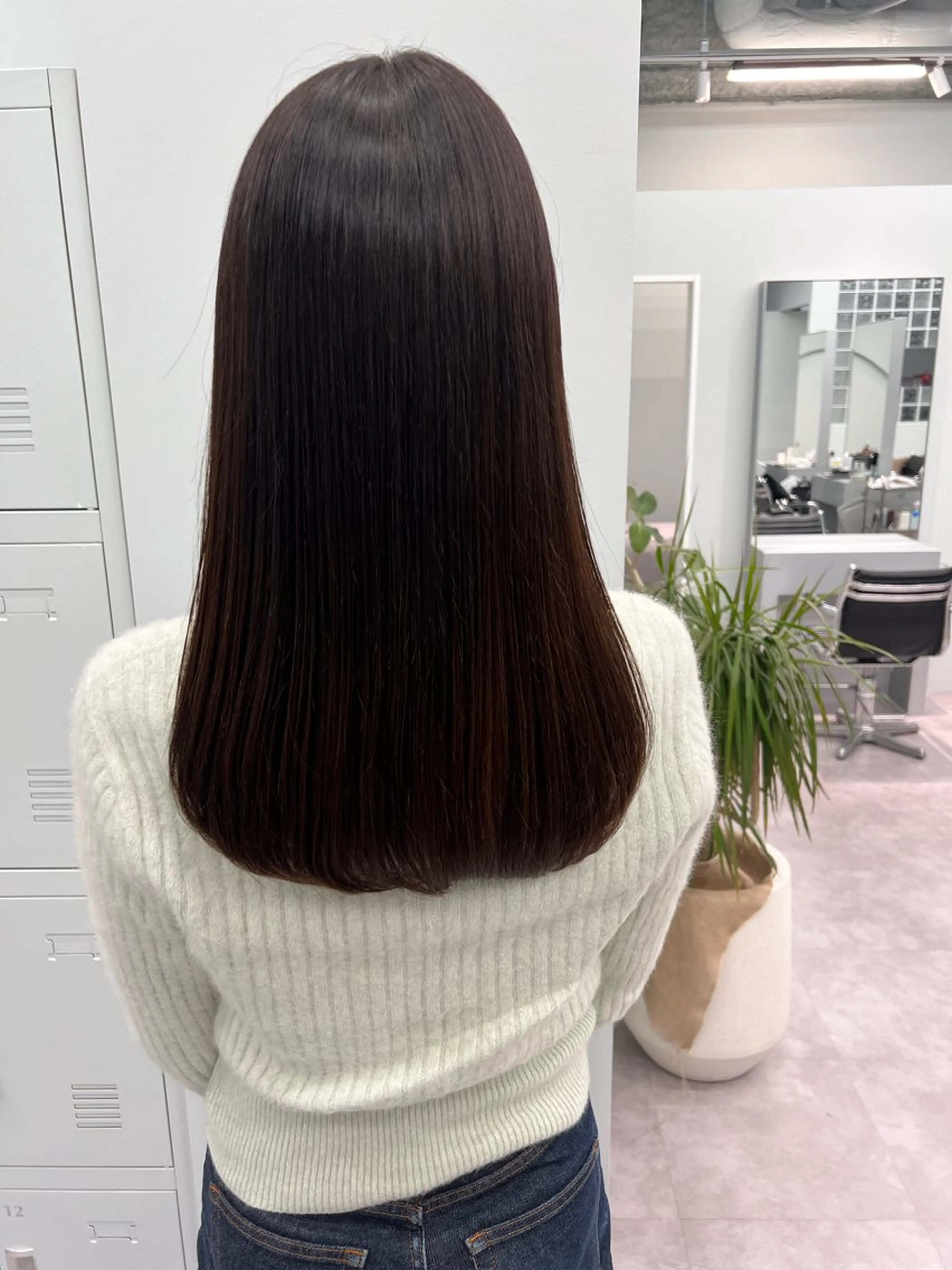 ロング カット ヘアカラー 縮毛矯正 トリートメント 名駅🦢大人艶カラー 🪽カミヤアカネのヘアスタイル