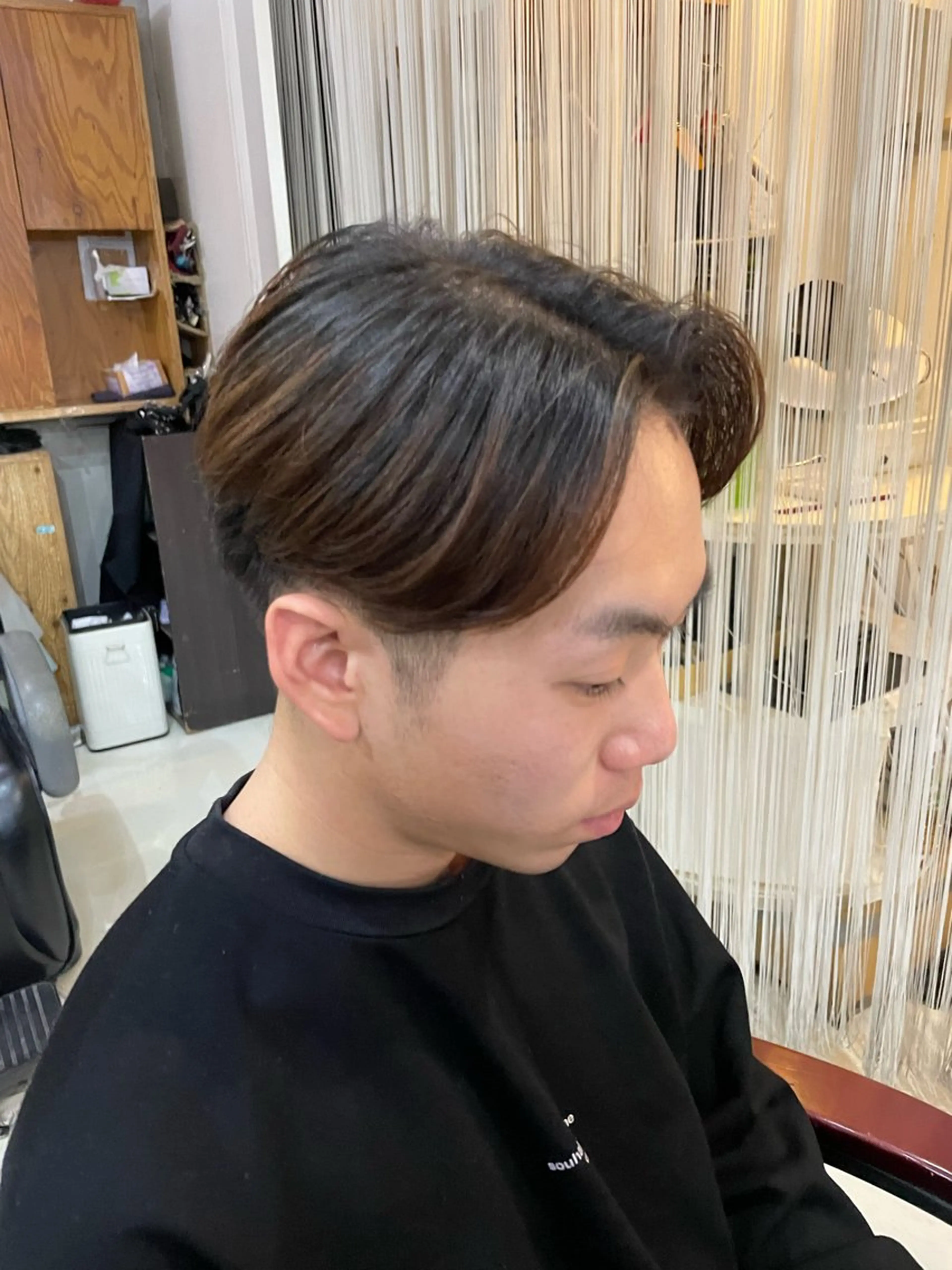 ショート メンズ センターパート ショートヘア PERCUT 中島快のヘアスタイル
