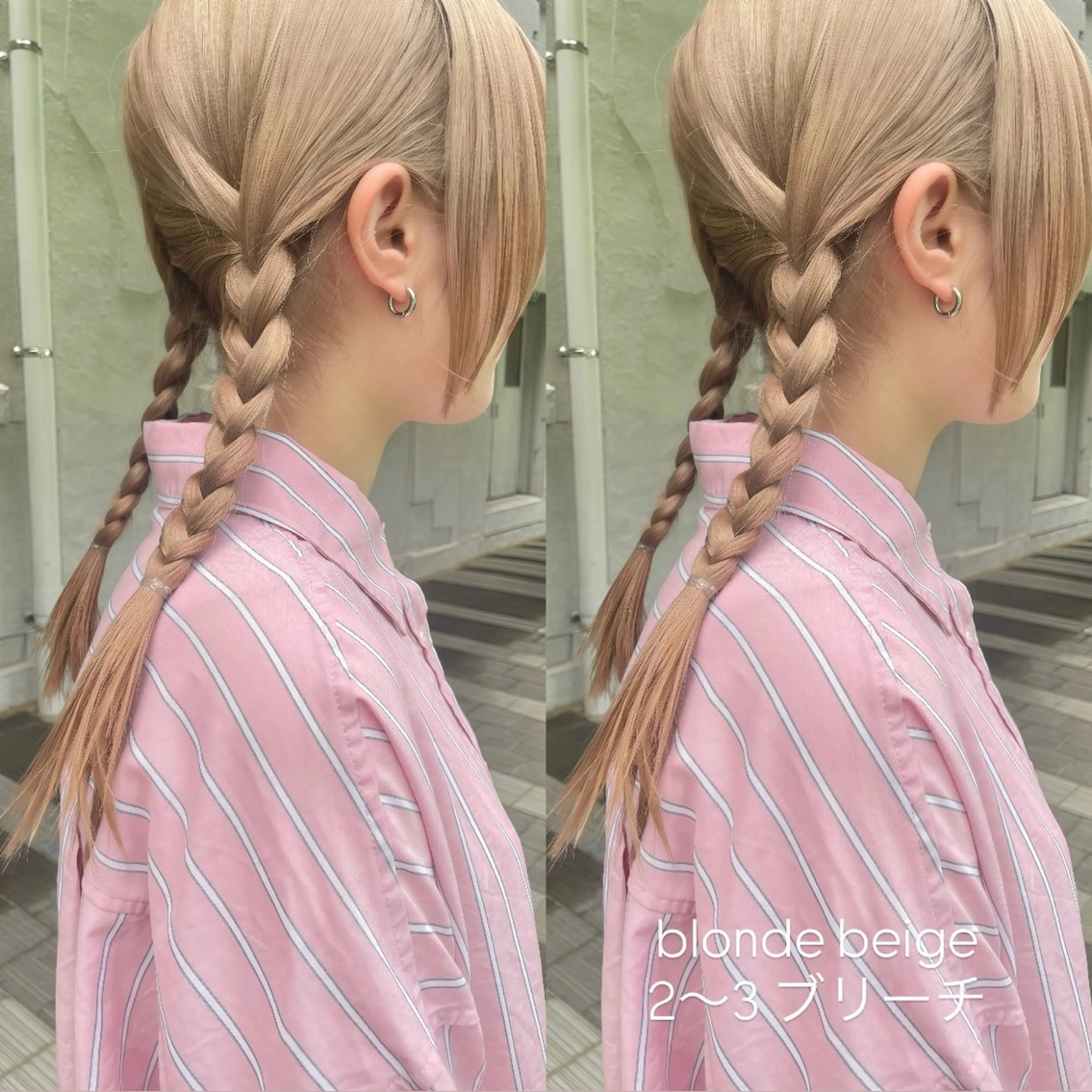 カラー 🎗️ブリーチ 🎗️ダブルカラーのヘアスタイル