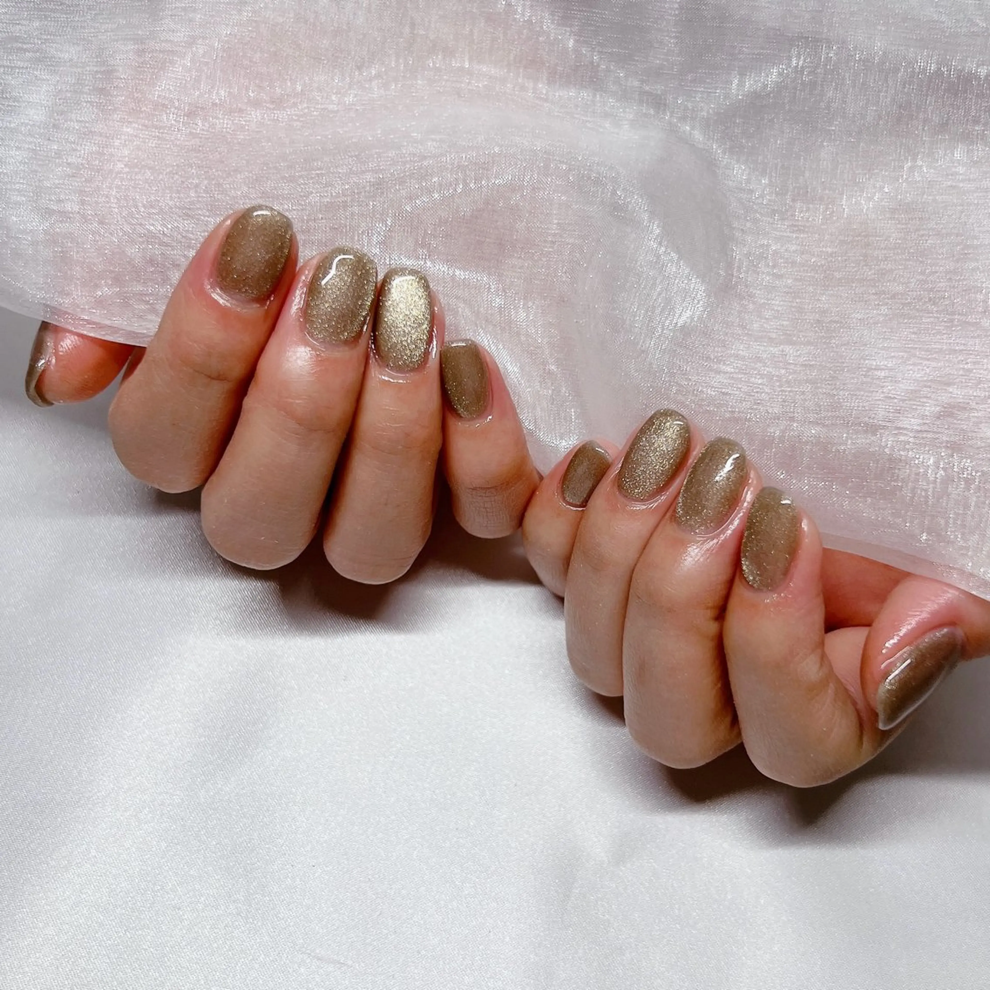 ネイル ジェルネイル 韓国ネイル ラメ(グリッター) マグネットネイル 持ち込み ハンドネイル -nail salon-Reward所属・nail salon Rewardのネイルデザイン