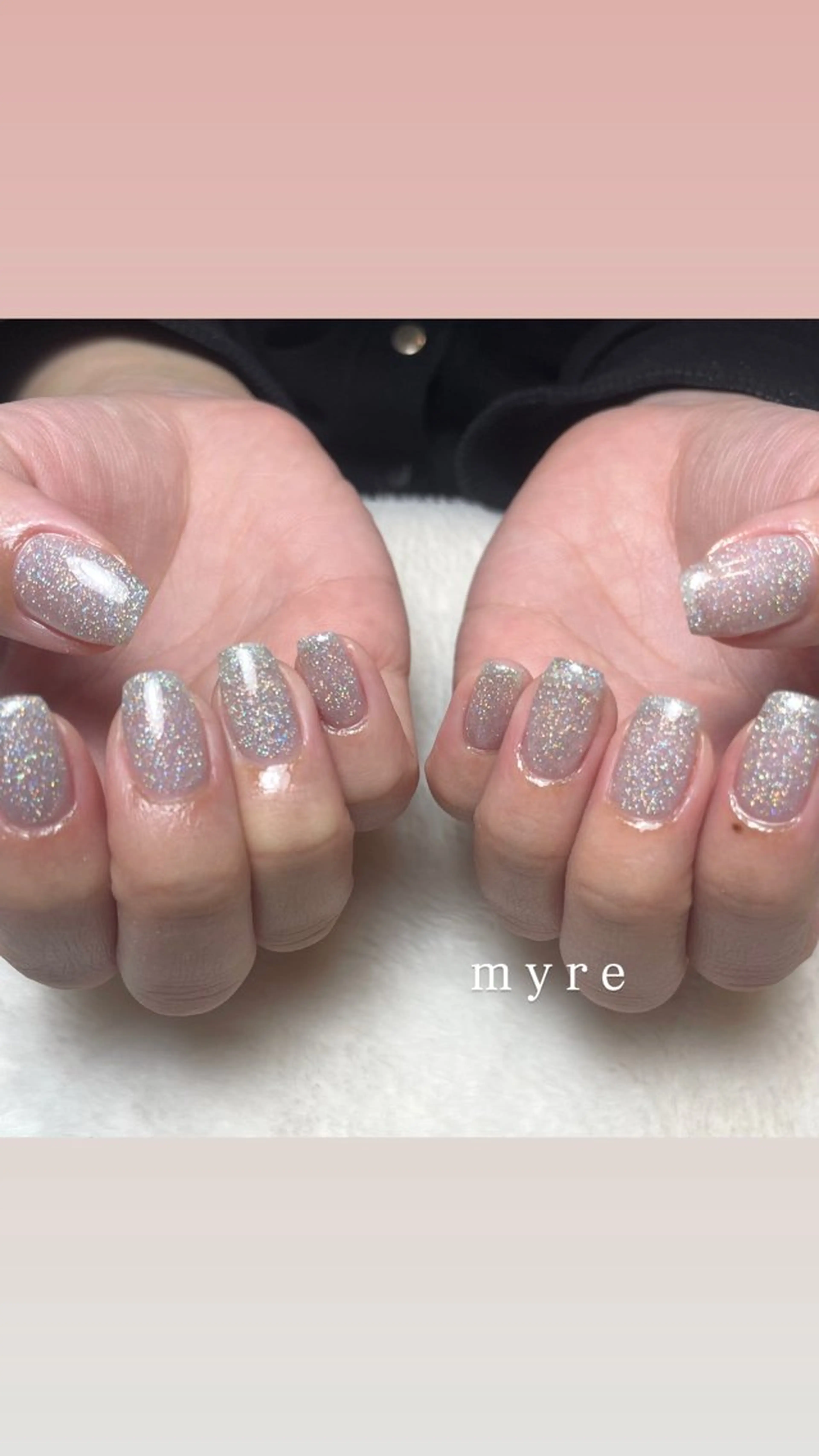 ネイル ラメ(グリッター) ワンカラーネイル nail salon myreのネイルデザイン