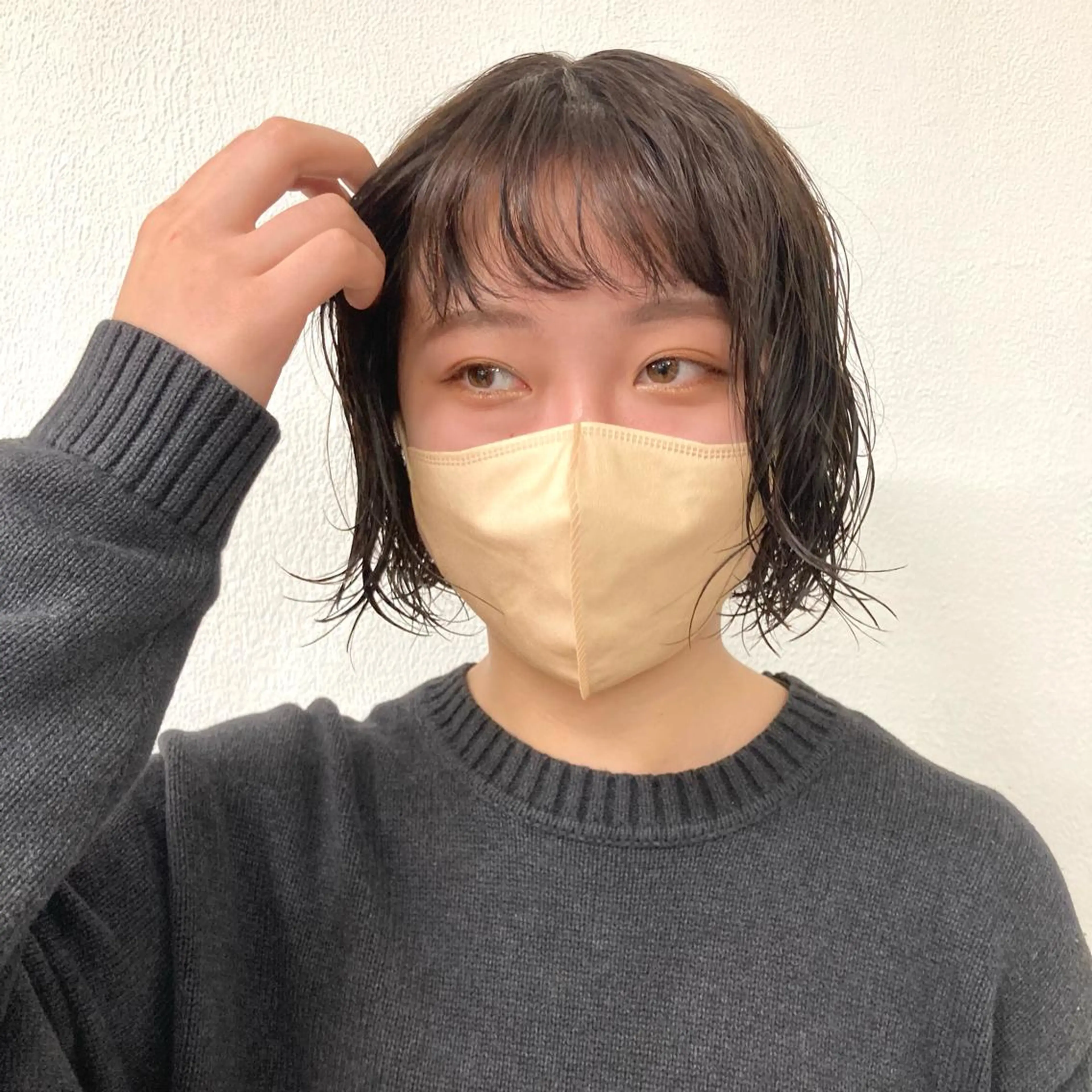 ショート カラー パーマ ウルフレイヤー エクステ/kokiのヘアスタイル