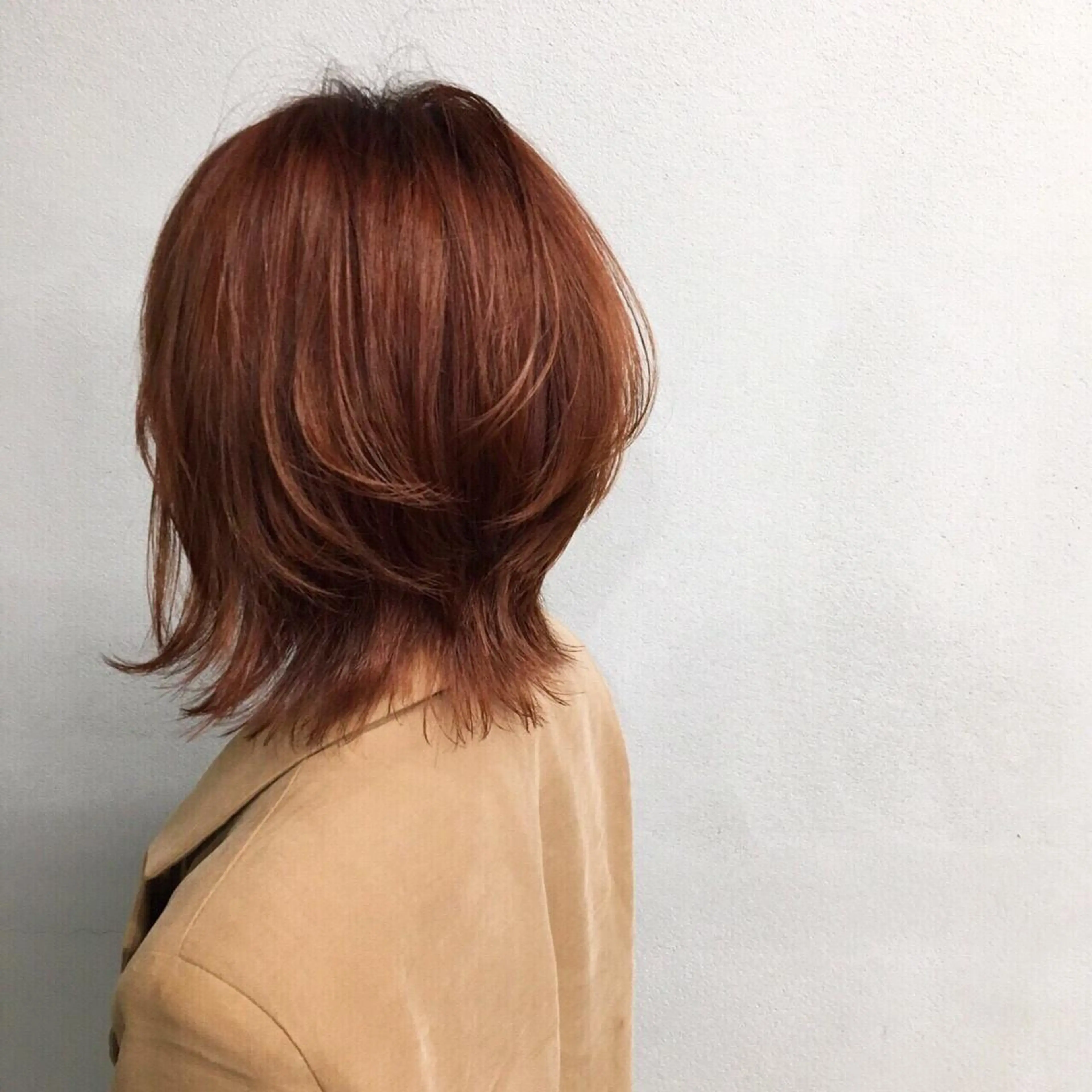 ミディアム カラー ウルフカット カット ヘアカラー トリートメント ショート/ボブ/ 白髪染め/メンズ葛西のヘアスタイル